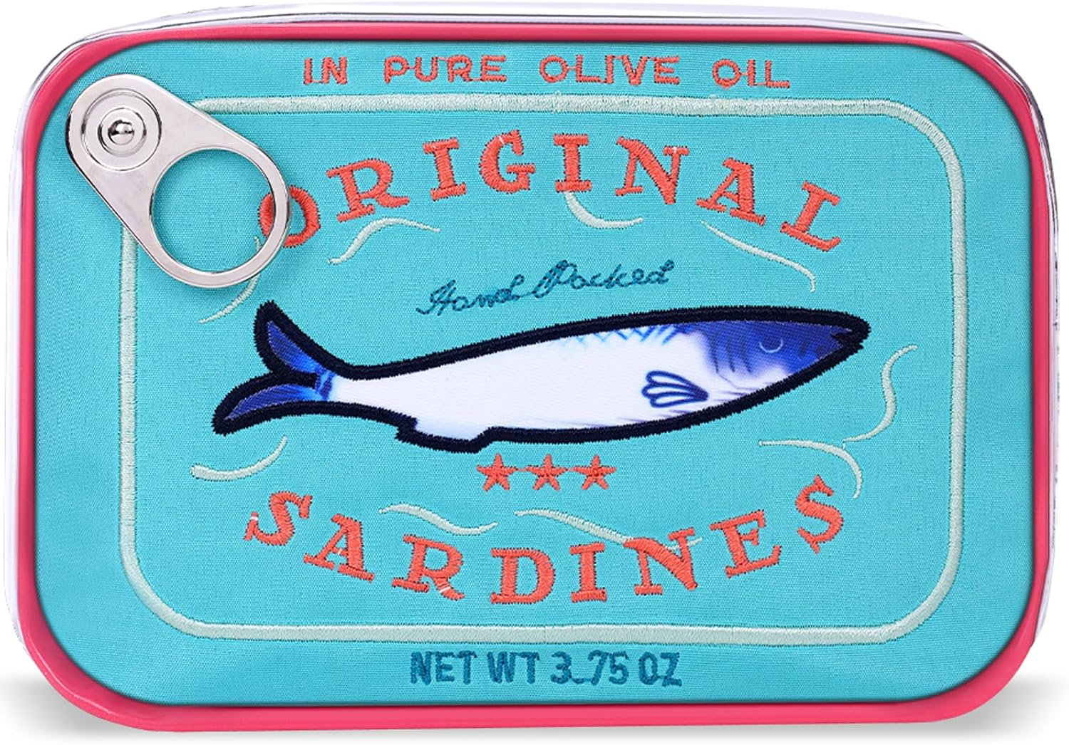 Cessfle Canned Sardines Makeup Bag, Creative Cute Makeup Bag Canned Fish Cosmetic Bag Coquette Cosmetic Pouch Aesthetic Toiletry Bag for Women Girls, Green