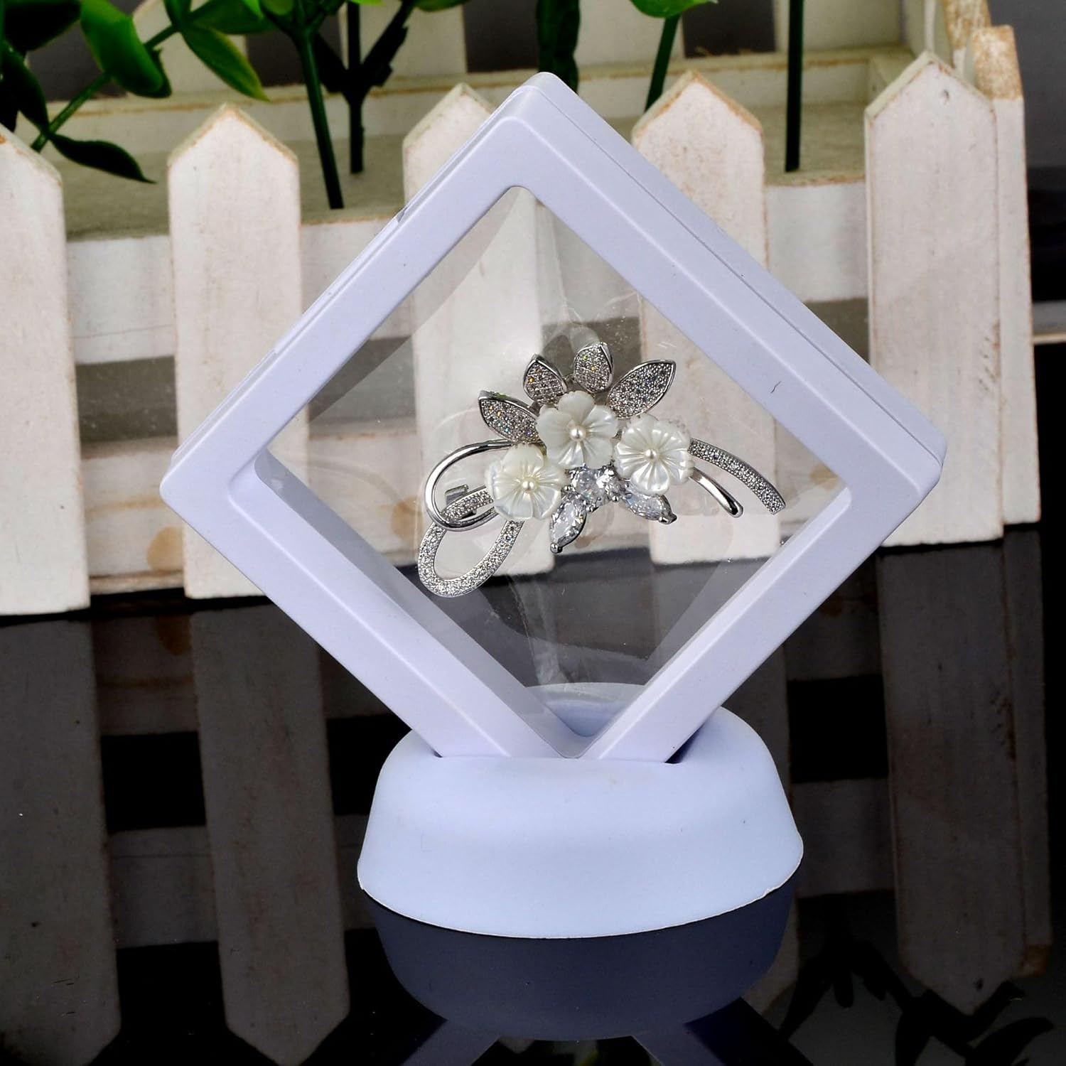 DACUAN 10PCS Coin Display Box , 3D Floating Frame Display Holder with Stands For, AA Medallions, Jewelry image number 6