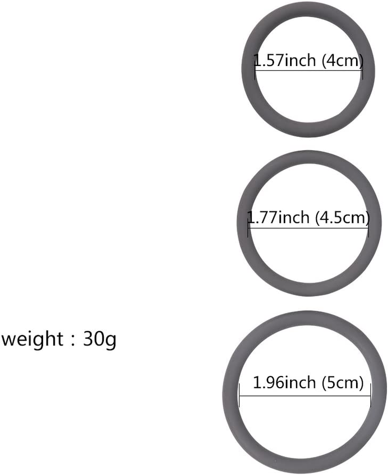 3 Piece Delay Ring Elastic Silicone Ring Enhanced Exercise Ring, Couple Bed Exercise Ring Delay Ring image number 1