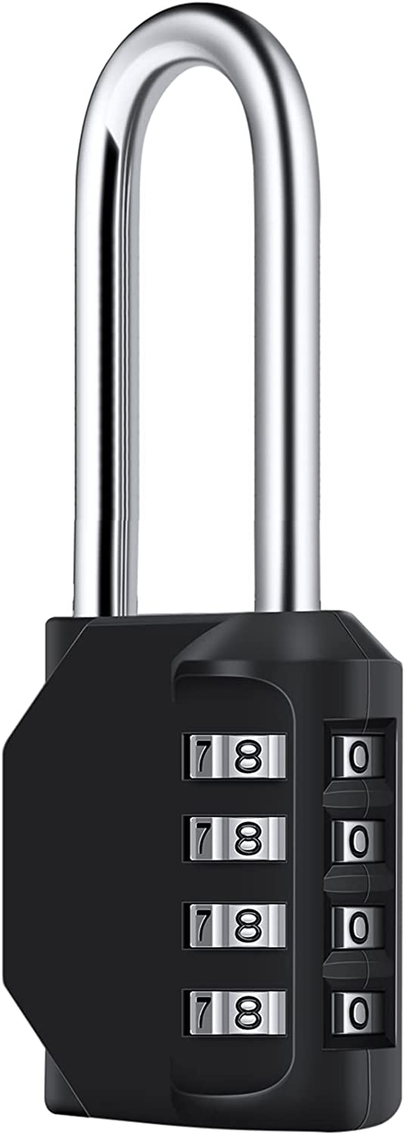 Combination Padlock, [2.6Inch Long Shackle] Diyife 4 Digit Combination Lock, Padlock Weatherproof Outdoor Locker Lock for School Gym Locker, Shed, Fence, Hasp (Black)