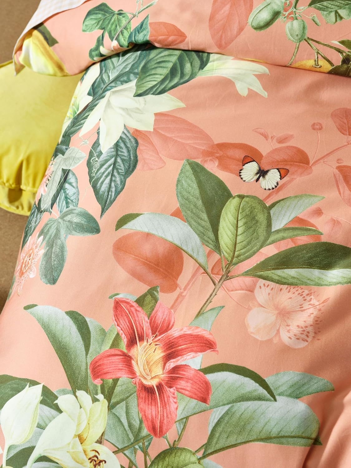 Linen House Marisol Guava Quilt Cover Set, Queen Bed