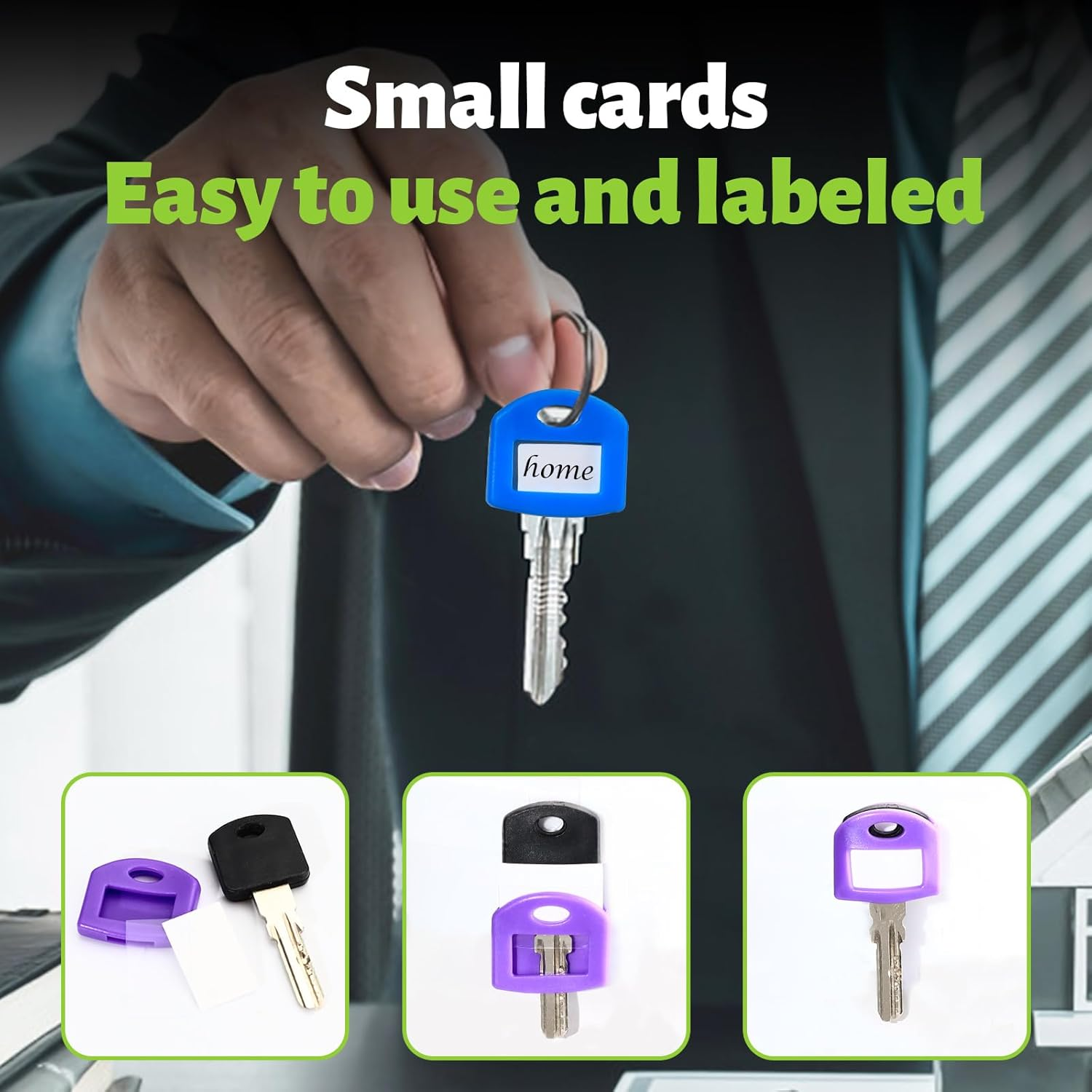 80 Pcs Color Key Covers Set,Key Caps Tags Covers, Plastic Key Cover for Key Identifier Tag Cover (2 Styles) image number 4