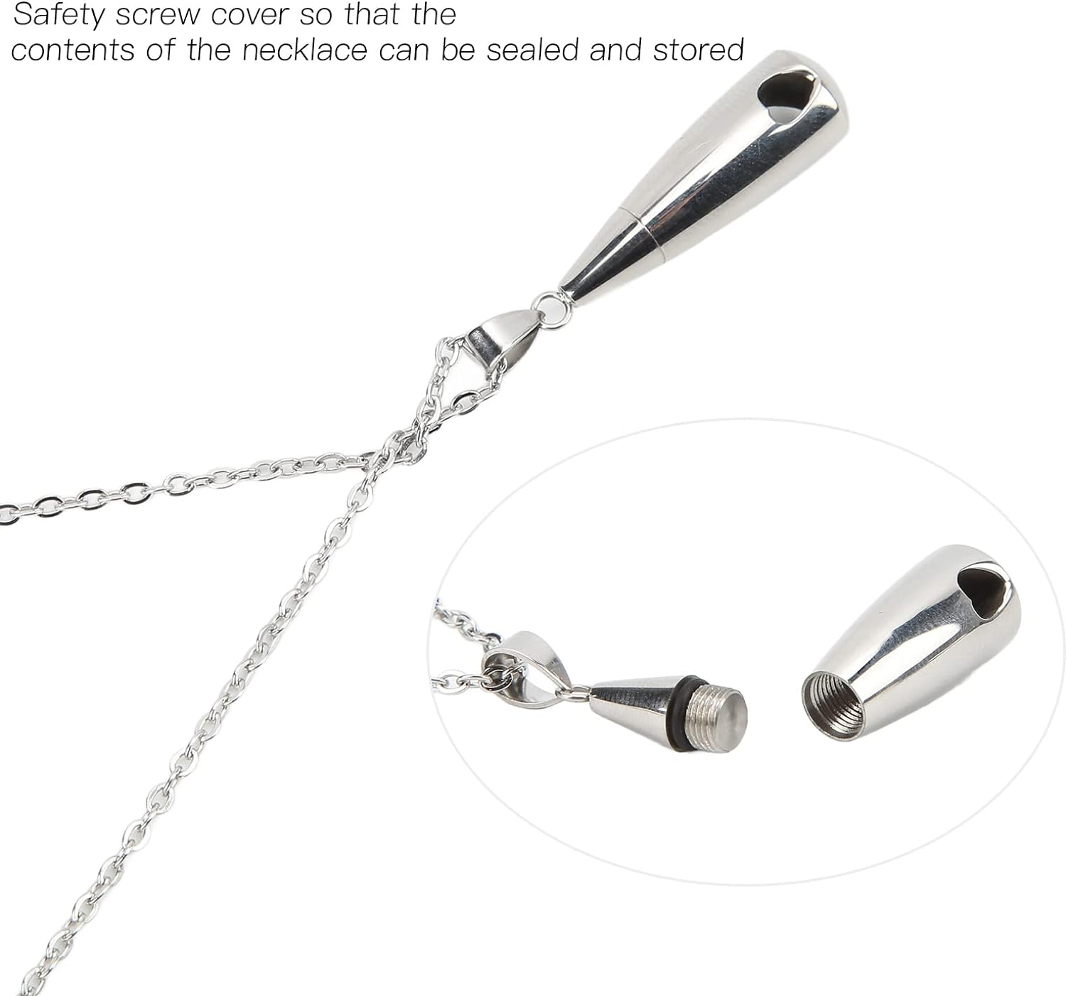 Folany Urn Necklaces for Ashes, Cremation Jewelry Locket, Stainless Steel, Women'S Ashes Keepsake Necklace