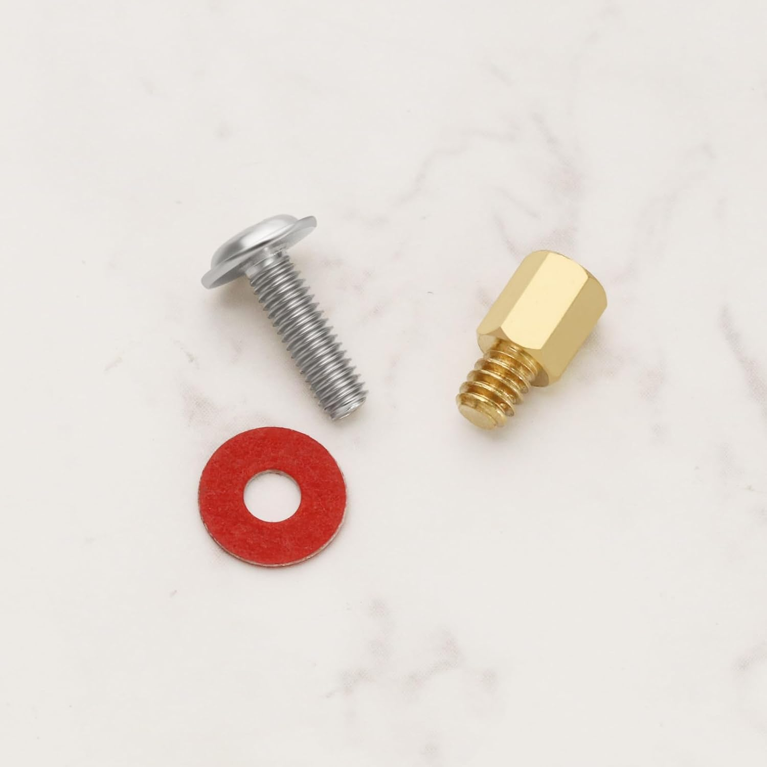 Emagtech 60PCS 6-32 M3 Brass Motherboard Standoffs Screws Washers Kit for Computer Case Replacement PC Motherboard Riser Repair Screws Spacers image number 2