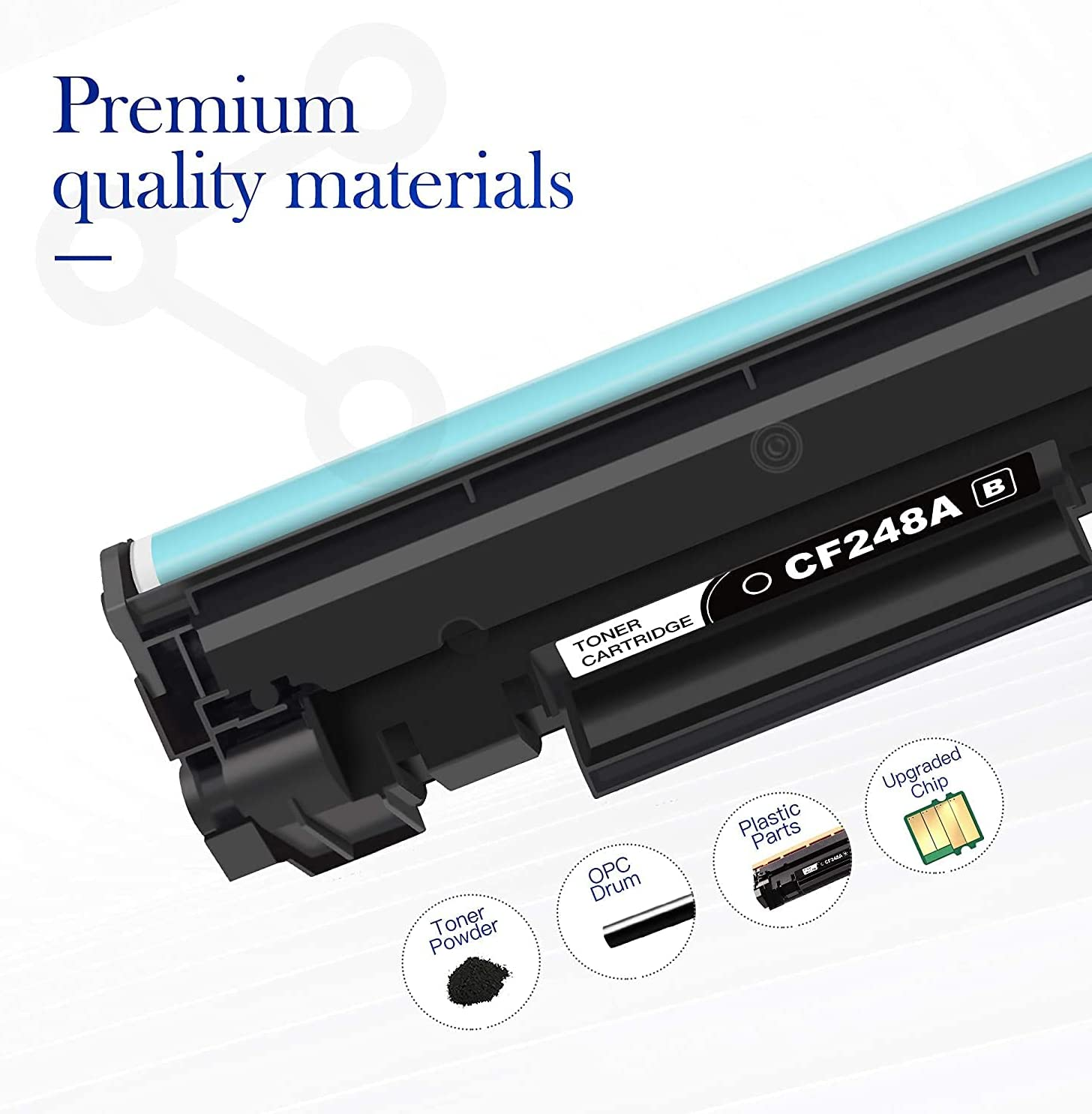2 Pack CF248A 48A Toner Cartridge Compatible with HP Laserjet PRO M15 M15A M15W M28 M28A M28W image number 1