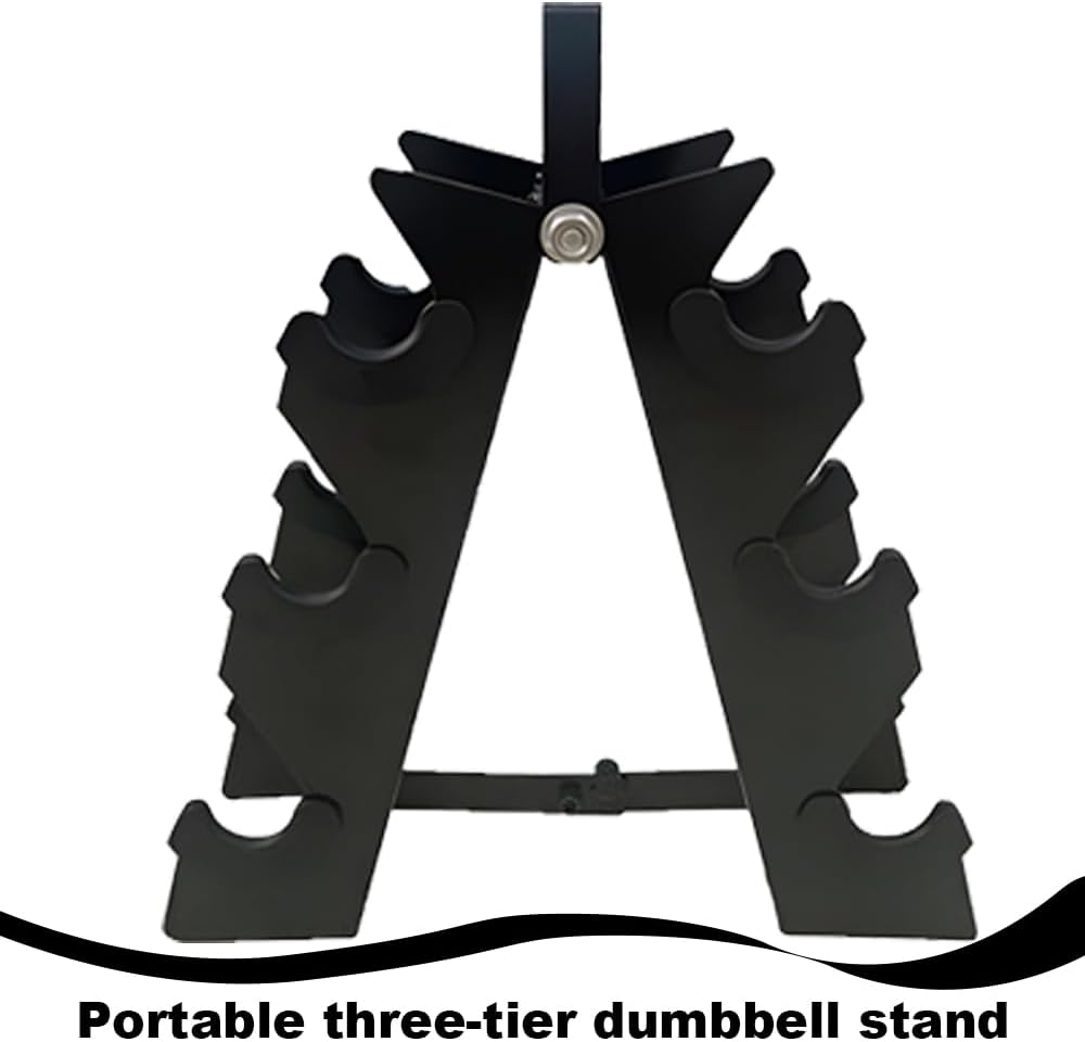 Dumbbell Rack, 3-Layer A-Type Dumbbell Rack, Portable Dumbbell Stand, Small Home Fitness Dumbbell Placement Rack, Dumbbell Holder Storage Rack for Fitness Home Gym image number 5