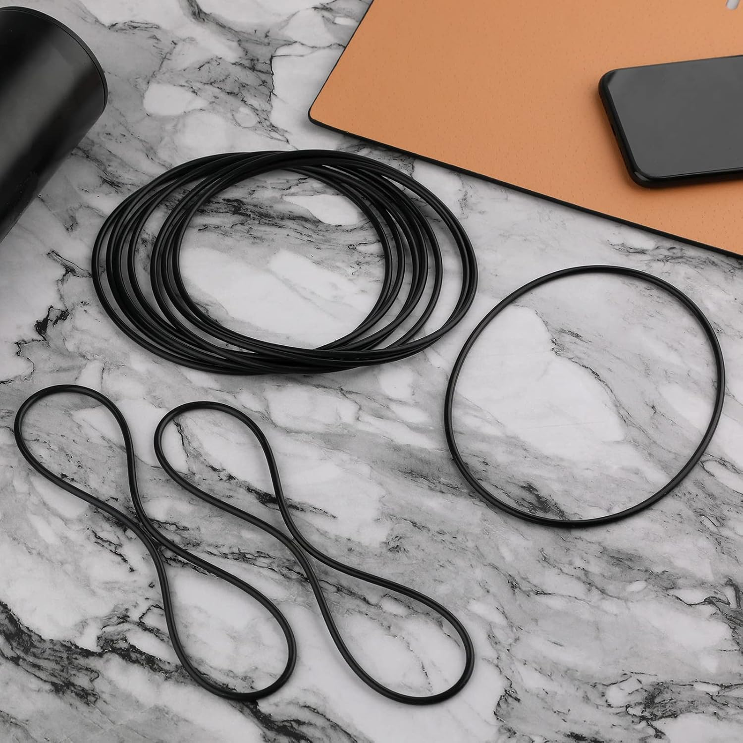 SAVITA 10 X Rubber Ring for Microphone, Shock Mount Rubber Elastic Band for Microphone Accessories (Black) image number 1