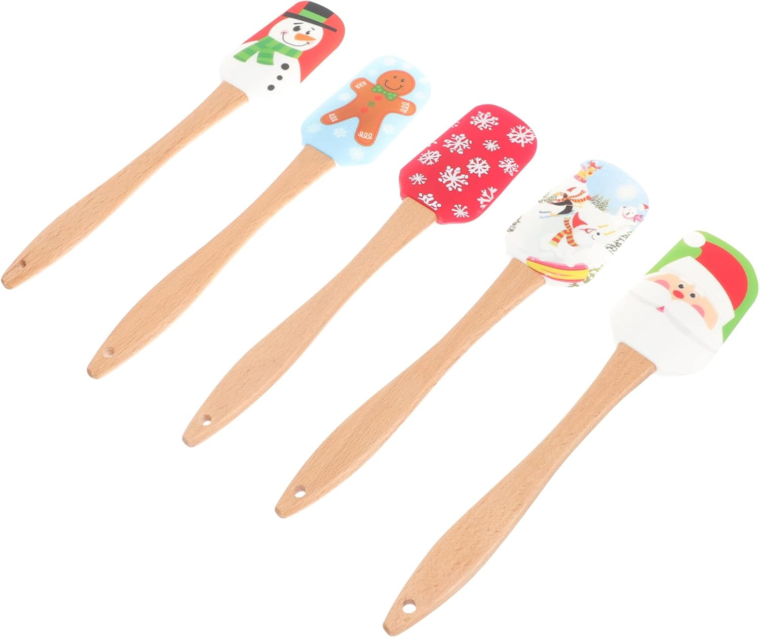 CALLARON 5Pcs Non-Stick Baking Spatula Ergonomic Cheese Spreader Lightweight Kitchen Tool for Cake and Dessert Making Practical for Home and Bakery Use image number 6