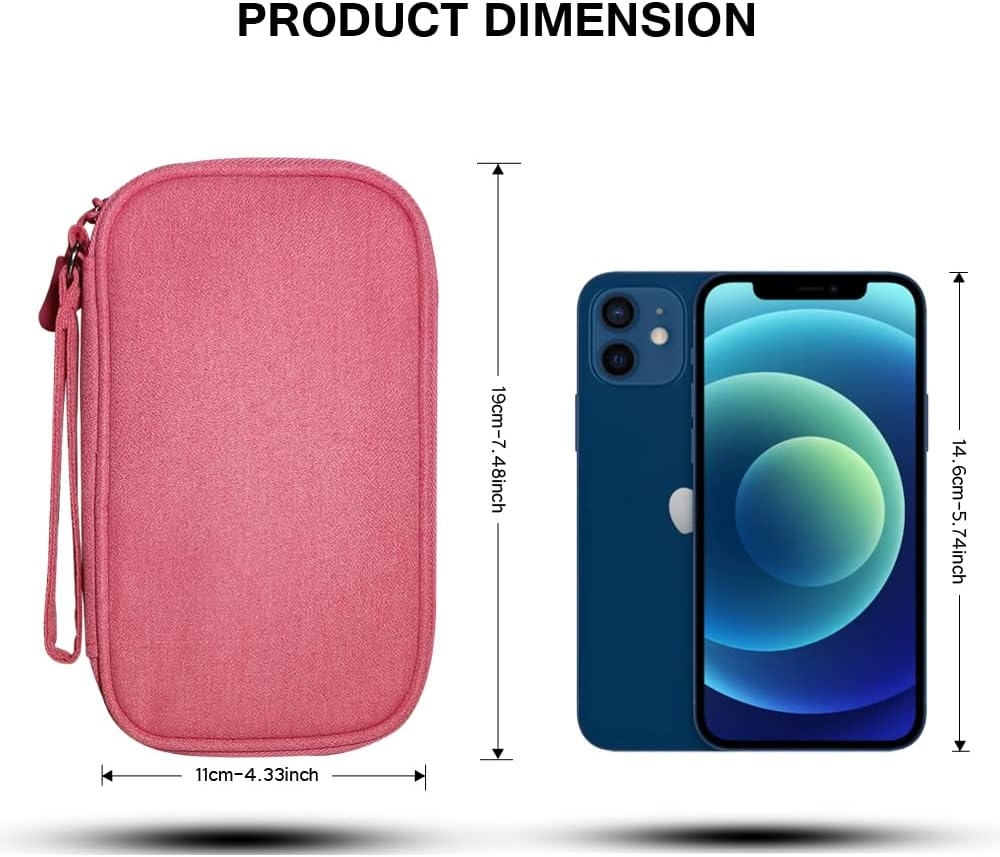 Electronics Organizer Bag Pouch Cable Charger Organizer Travel Shockproof Cord Carrying Case for Earphone Powerbank USB Hard Drive SD Card ( image number 6