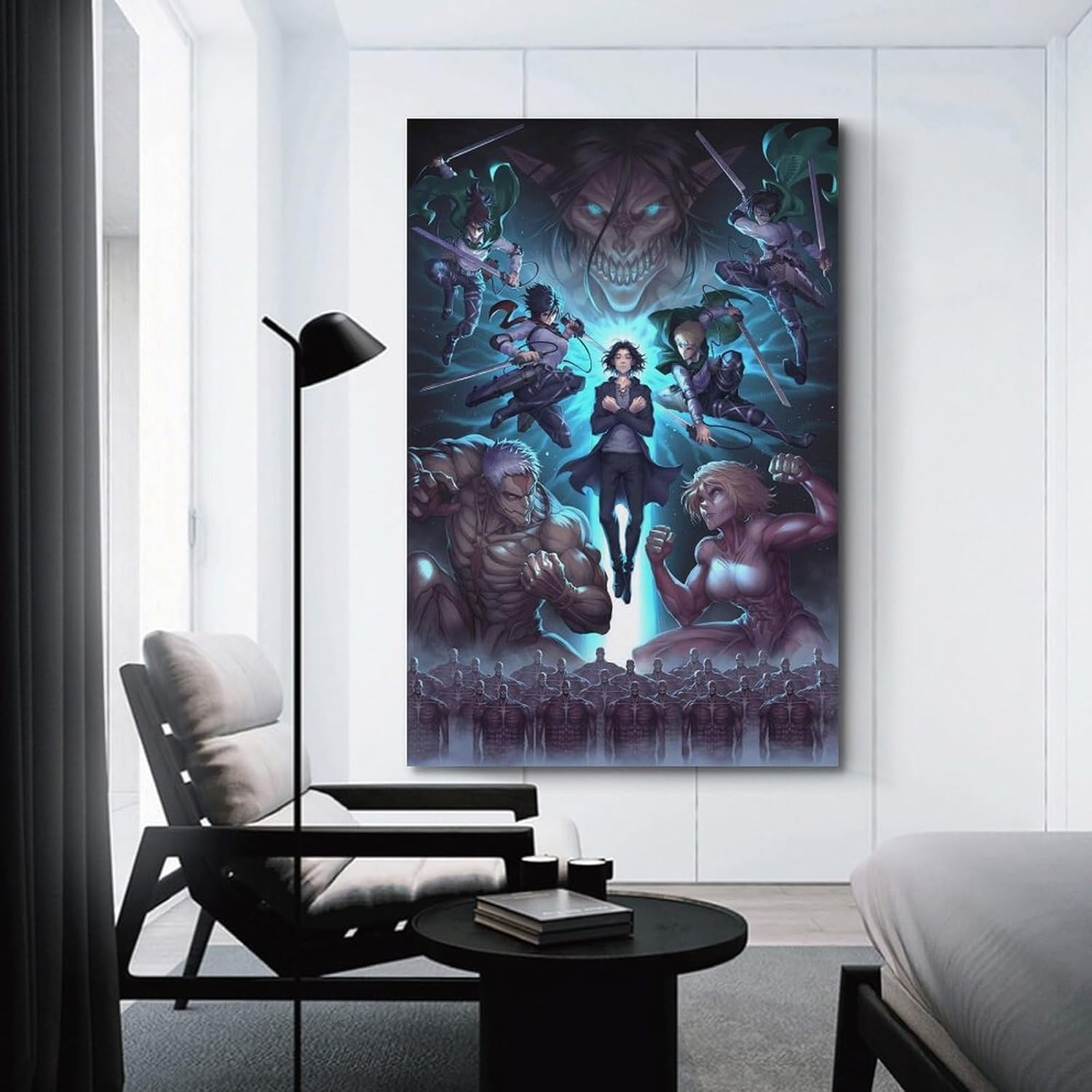 Anime Attack Art on Titan Poster Poster Canvas Painting Wall Art Picture Home Decor Print for Bedroom Living Room Dorm Study Bar Office 12X18Inch(30X45Cm) image number 1