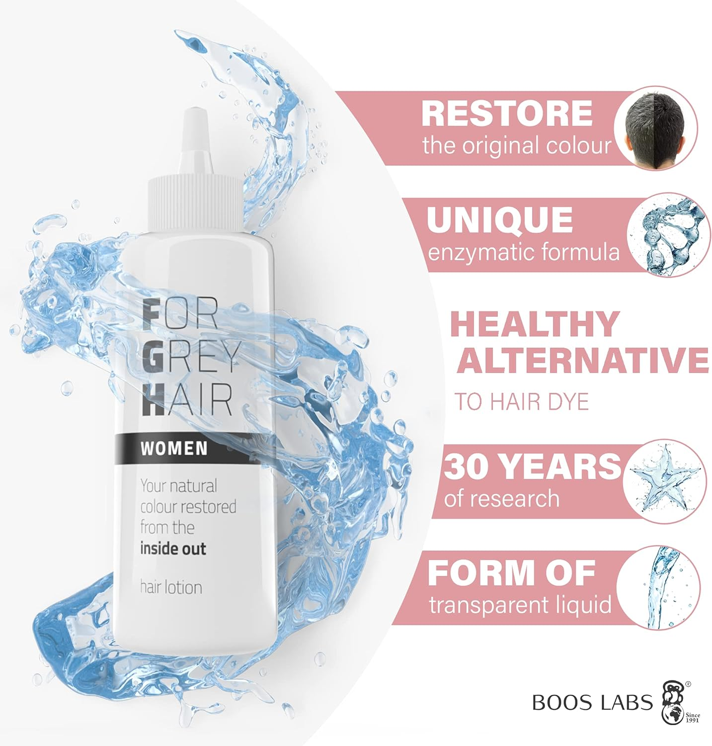 For Grey Hair for Women against Grey Hair, Healthy Alternative to Hair Dye, Hair Root Touch Up, Enzymatic Hair Product image number 3