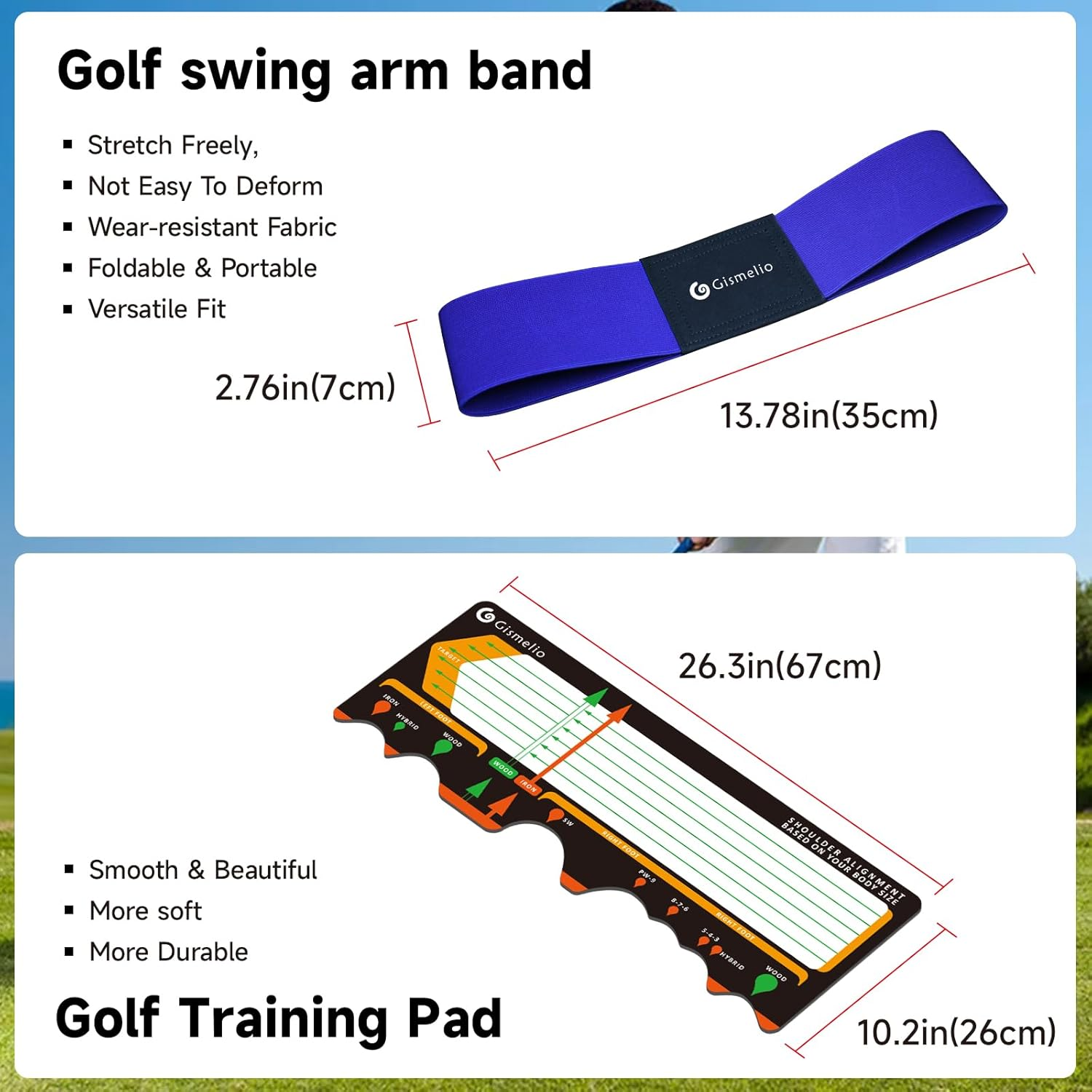 Golf Training Mat for Beginners | Posture Assistance and Entry-Level Stance Corrector | Golf Training Aids Pad for Men Women