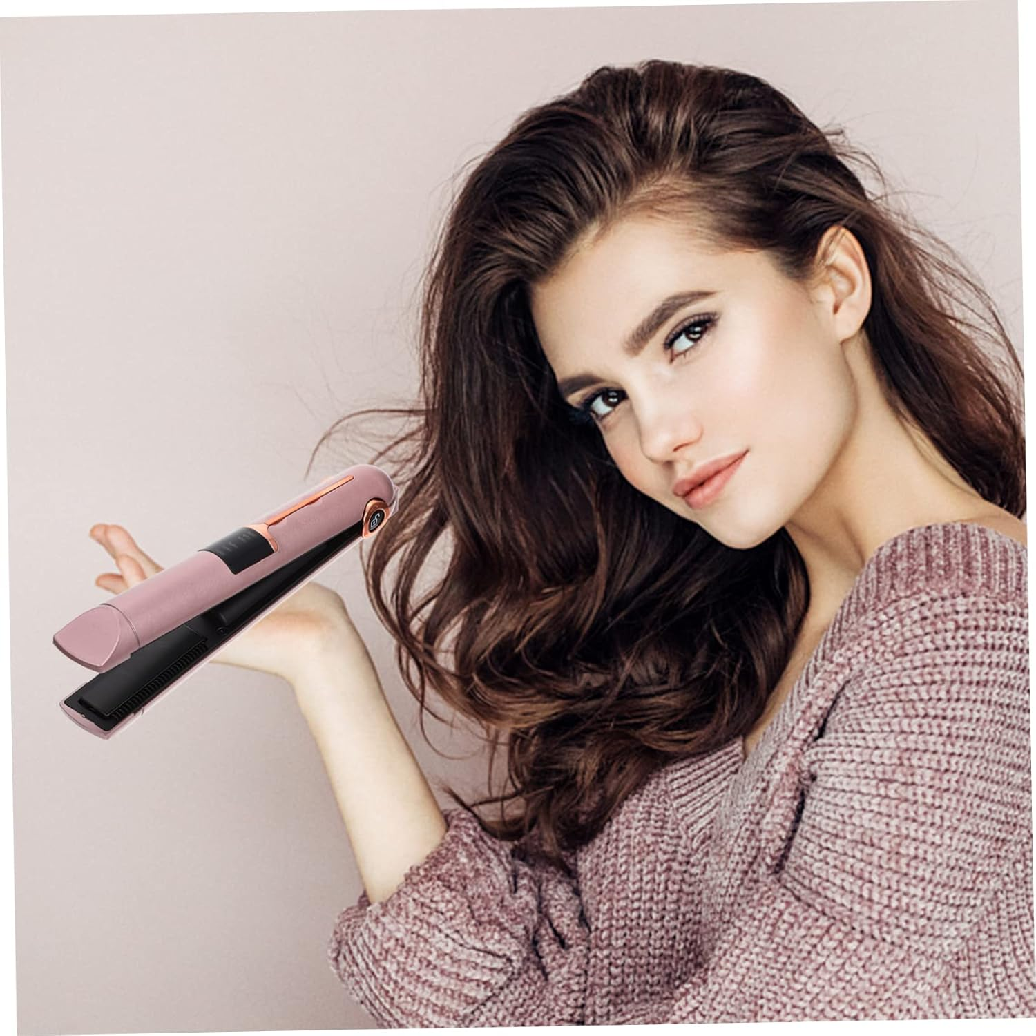 Hair Straightener Curler Portable Curling Wand Cordless Rechargeable Hair Styling Tool with Adjustable Temperature for Home and Travel Use for Women and Men image number 6