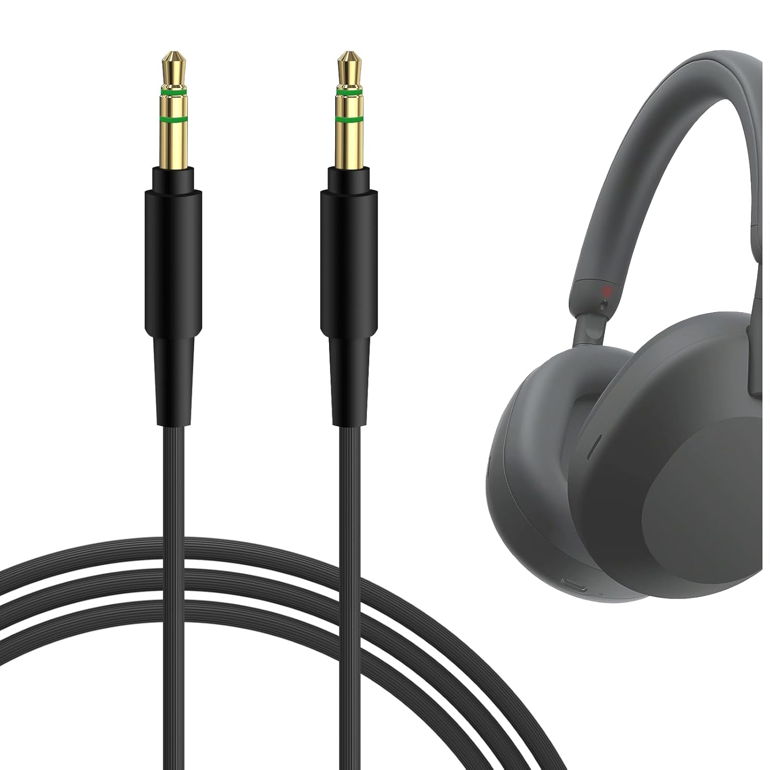 Geekria Audio Cable Compatible with Sony Inzone H9 II, WH-1000XM6/1000XM5/1000XM4, WH-XB910N/XB900N, WH-CH720N Headphones, 3.5Mm Replacement Stereo Cord (4Ft/1.2M) image number 2