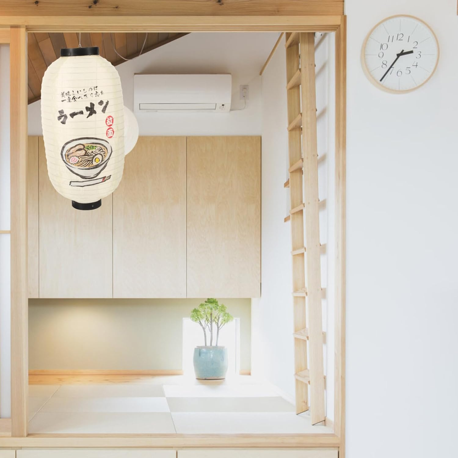 Japanese Style Waterproof Hanging Lantern 19 Inch Indoor Outdoor Lantern with Sushi Sashimi Pattern for Restaurant and Party Decoration image number 5