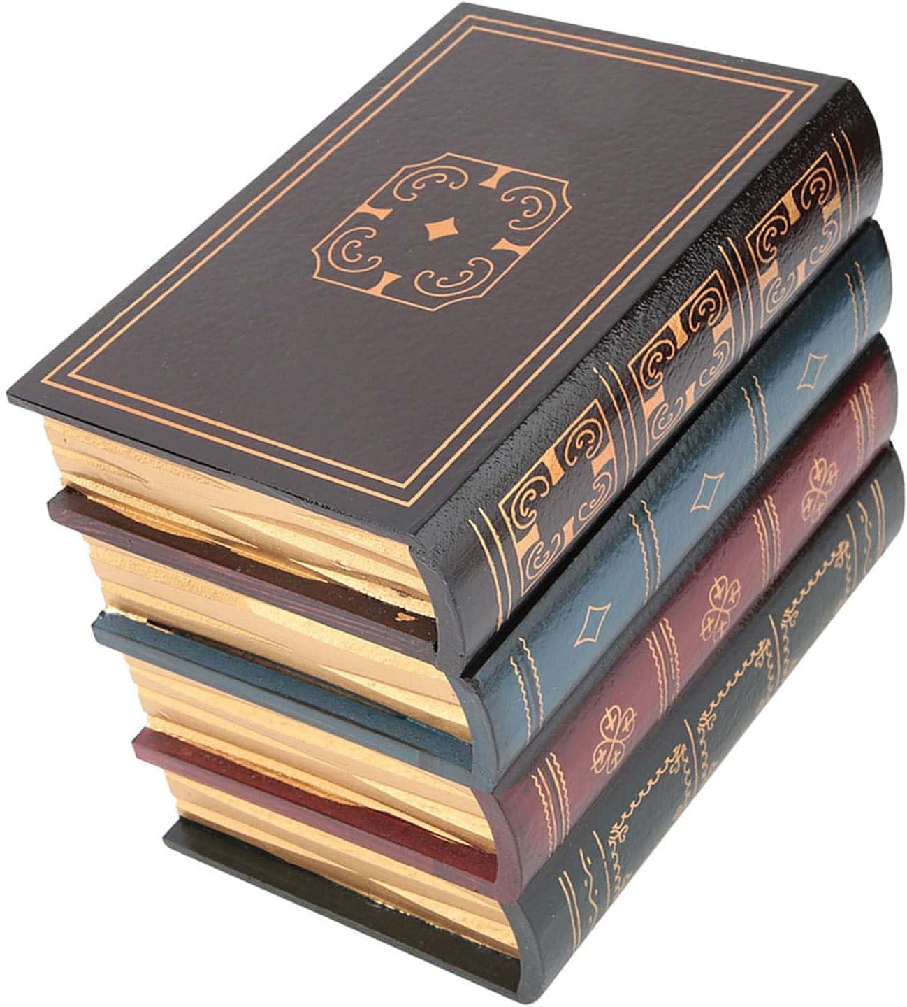 European Style Vintage Decorative Fake Book Storage Box for Home Office Shelf Embellishment (Model B Small Size) image number 4