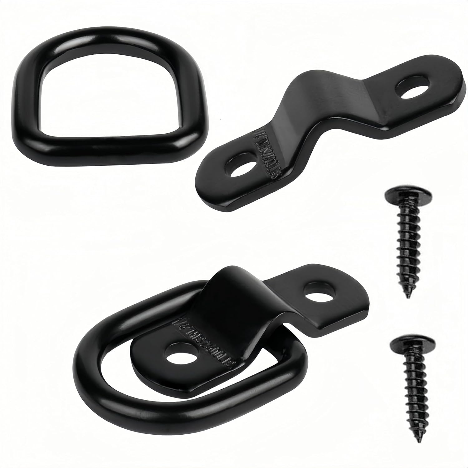 12 Sets Heavy Duty Steel D-Rings Anchor Lashing Ring Tie down Ring,1/4" D Lashing Ring Cargo Tie down Anchors,2400 Pound Capacity Heavy Duty Tie down Anchorsfor Trailer,Trucks RV Camper Van Boats image number 3