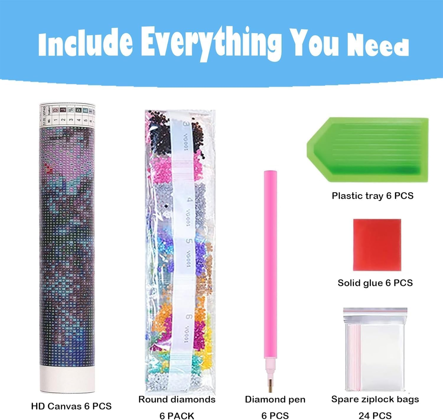 6 Pack Diamond Painting Kits for Adults, 5D Beach Diamond Art Kits for Beginners, DIY Full Drill Paint with Diamond Gem Art, Home Wall Decor 12 X 16 Inch image number 3