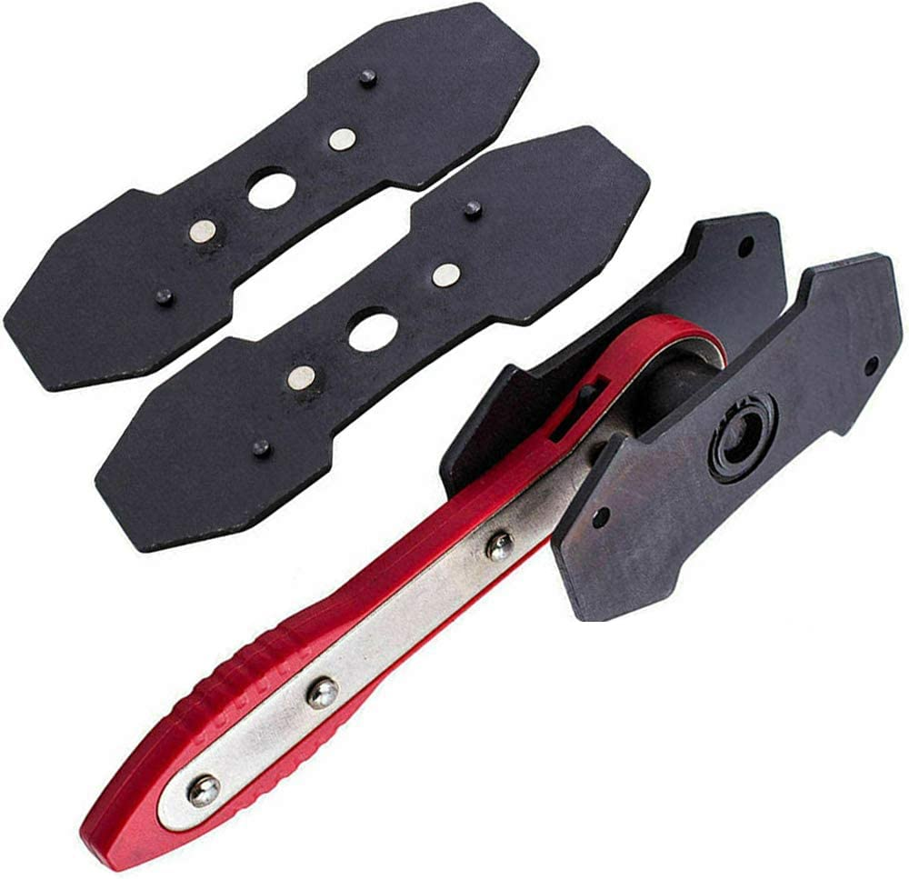 QISF Universal Car Brake Caliper Press,360 Degree Ratchet Swing Car Ratcheting Brake Caliper Piston Spreader Press Tool with 2 Additional Steel Plates image number 2