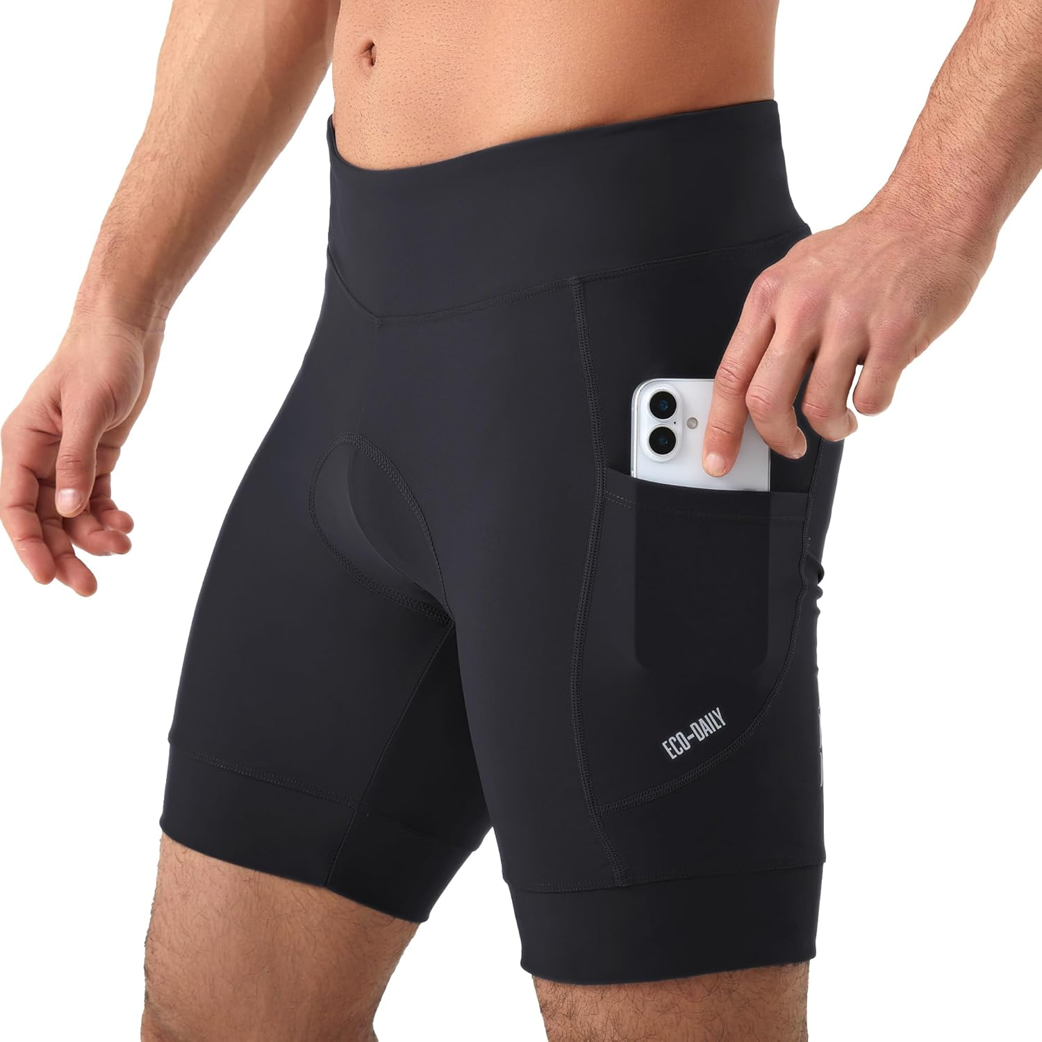 Bike Shorts Men 4D Padded Zipper Pockets Cycling Spin Biker Shorts Mountain Biking Bicycle image number 5