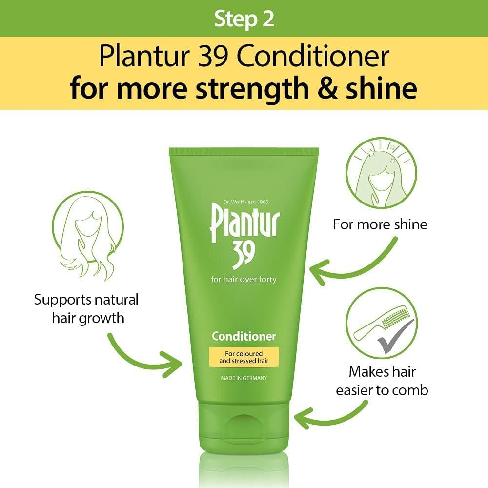 Plantur 39 Caffeine Shampoo Conditioner and Tonic | for Coloured and Stressed Hair | Unique Formula Supports Hair Growth | 250Ml Shampoo | 150Ml Conditioner | 200Ml Tonic image number 3