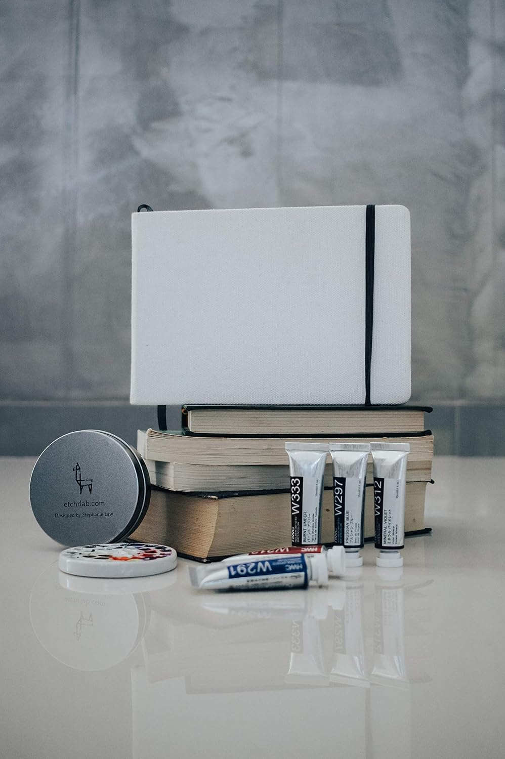 Etchr Mixed Media Sketchbooks for Drawing and Painting I A5 5.8X8.3In Hot Press Smooth 100 Percent Cotton Sketch Watercolor Paper I Vegan Friendly I 54 Pages Landscape Format image number 3