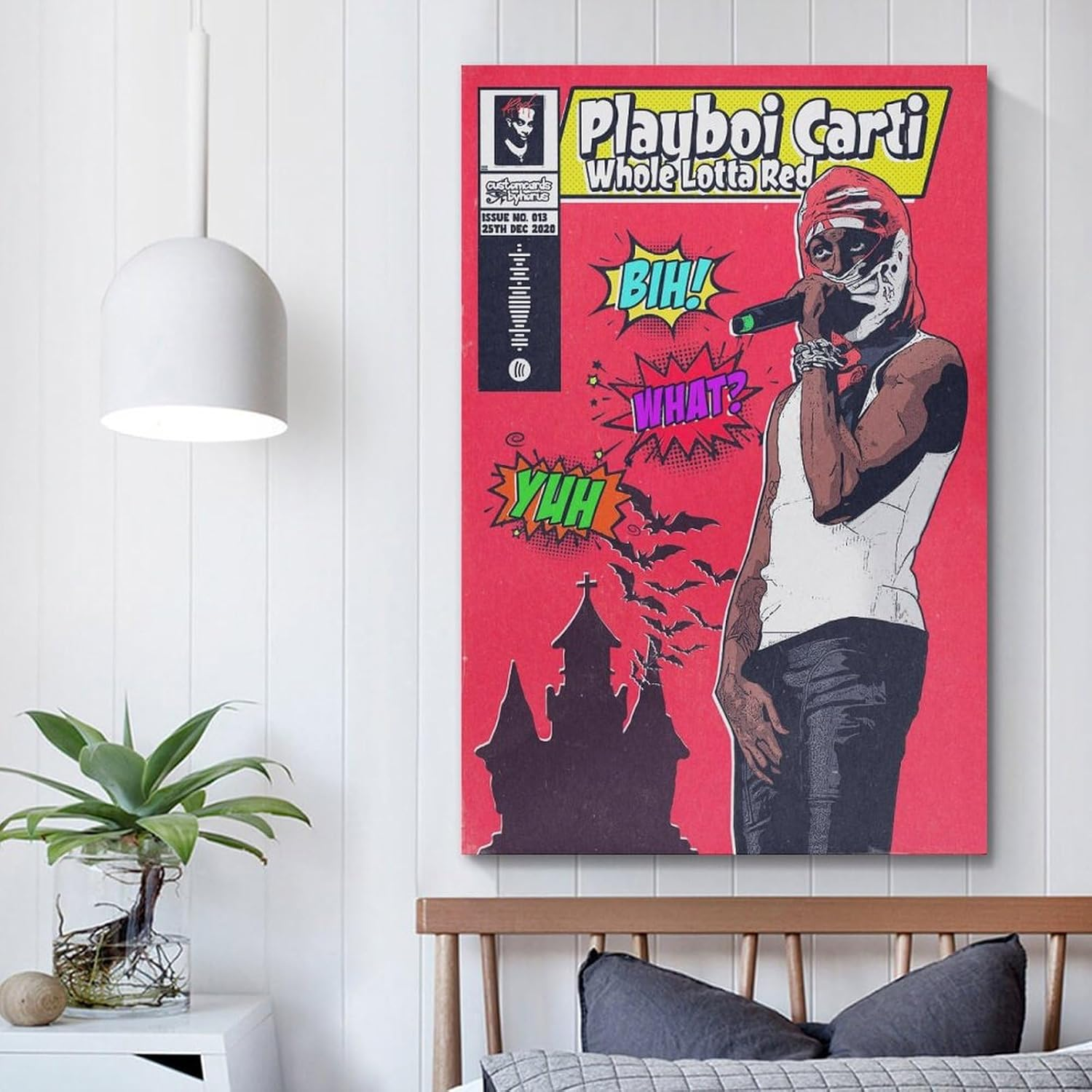 Palyboi Carti Poster Comic Book Poster Canvas Painting Wall Art Picture Home Decor Print for Bedroom Living Room Dorm Study Bar Office 12X18Inch(30X45Cm)