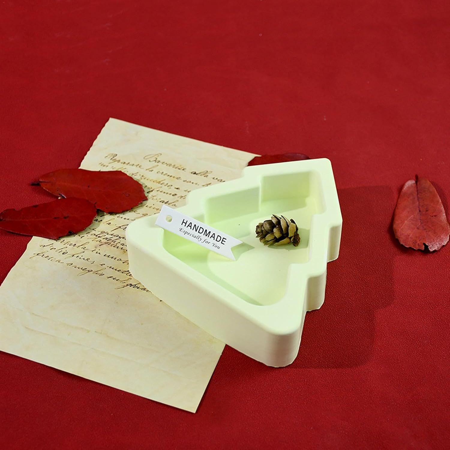 Christmas Tree Mold - Storage Box Christmas Tree Candle Molds,Reusable Christmas Tree Mold, Christmas Baking Silicone Molds for Cookie, Chocolate image number 5