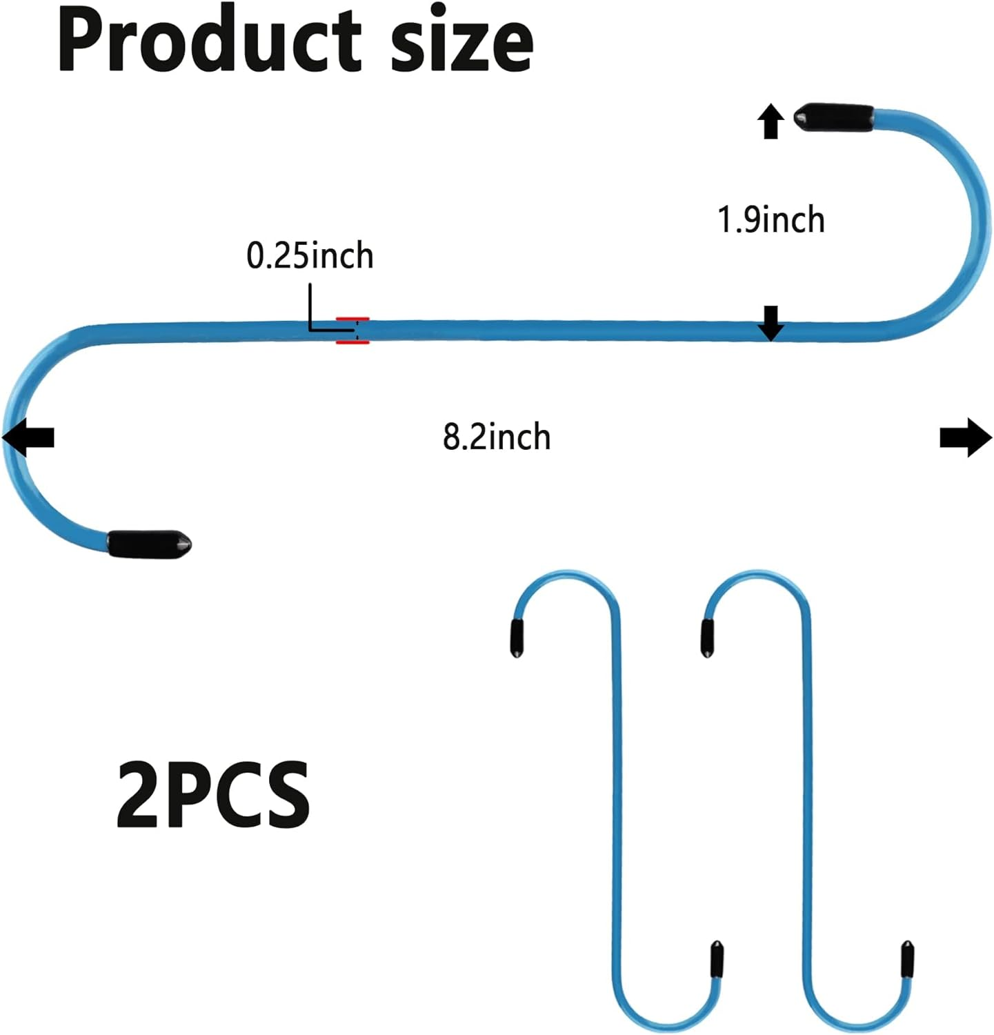 Set of 2 Durable&Rust-Proof Brake Caliper Hooks,A Specialty Automotive Tools for Changing Brake Pads,Braking,Axle Shaft,Other Suspension Works (2Pcs) (Blue) - Blue image number 1