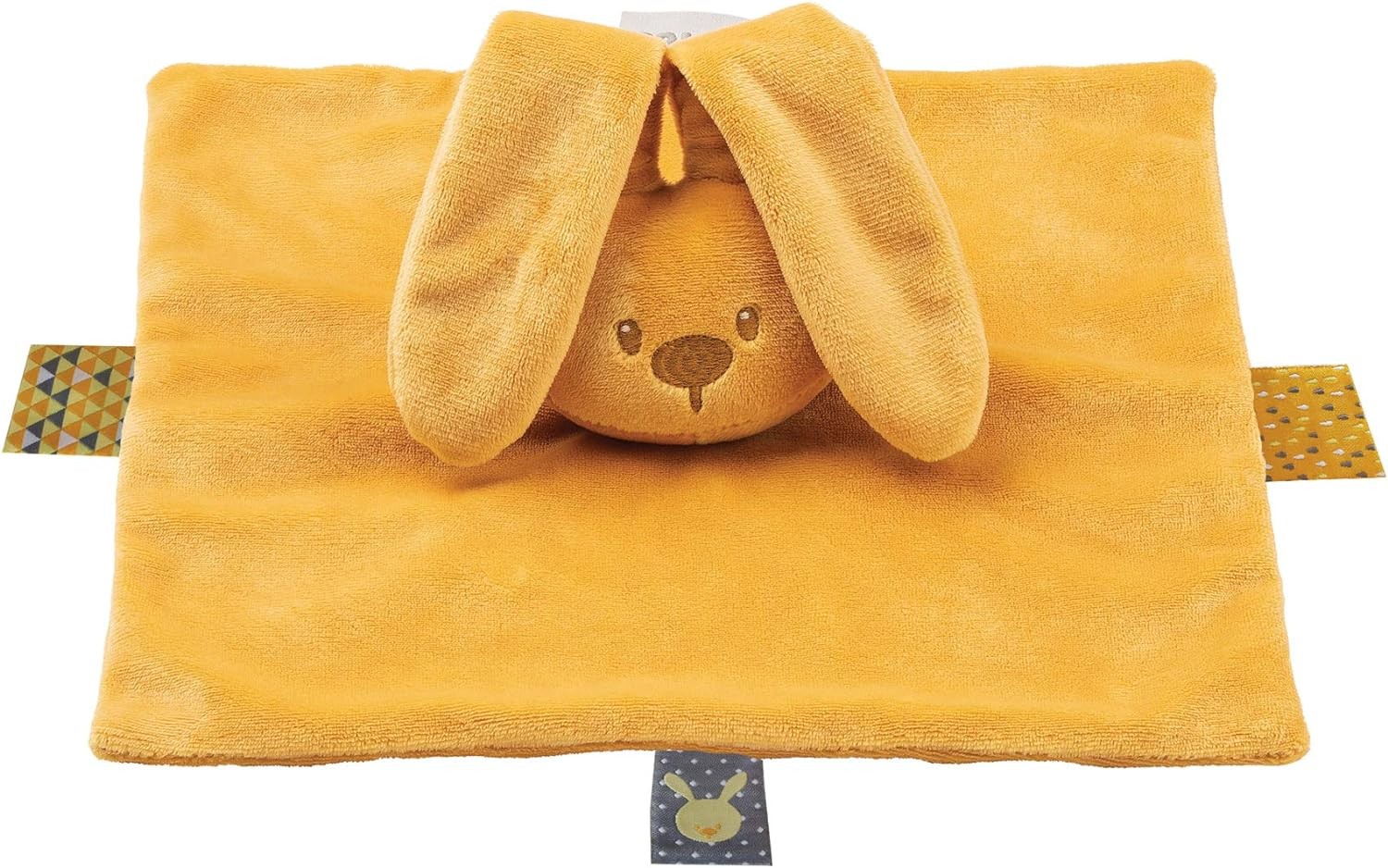 Nattou 877411 Cuddle Blanket Rabbit Companion from Birth 28 X 28 Cm Lapidou Dusky Pink