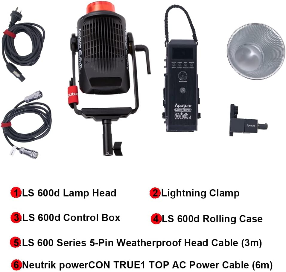 Aputure LS 600D LED Video Light V-Mount, CRI & TLCI &ge;96,Bluetooth App Control 8 Lighting FX for Youtube Studio, Video Shooting, Gaming, Streaming, Broadcasting, Conference image number 2