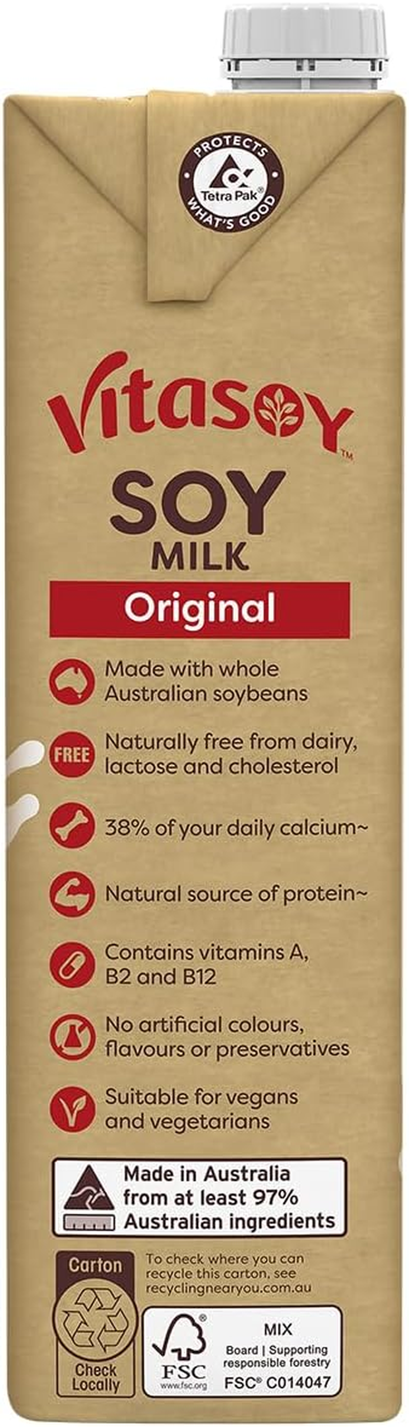 Vitasoy Original Long Life Soy Milk 1L image number 3