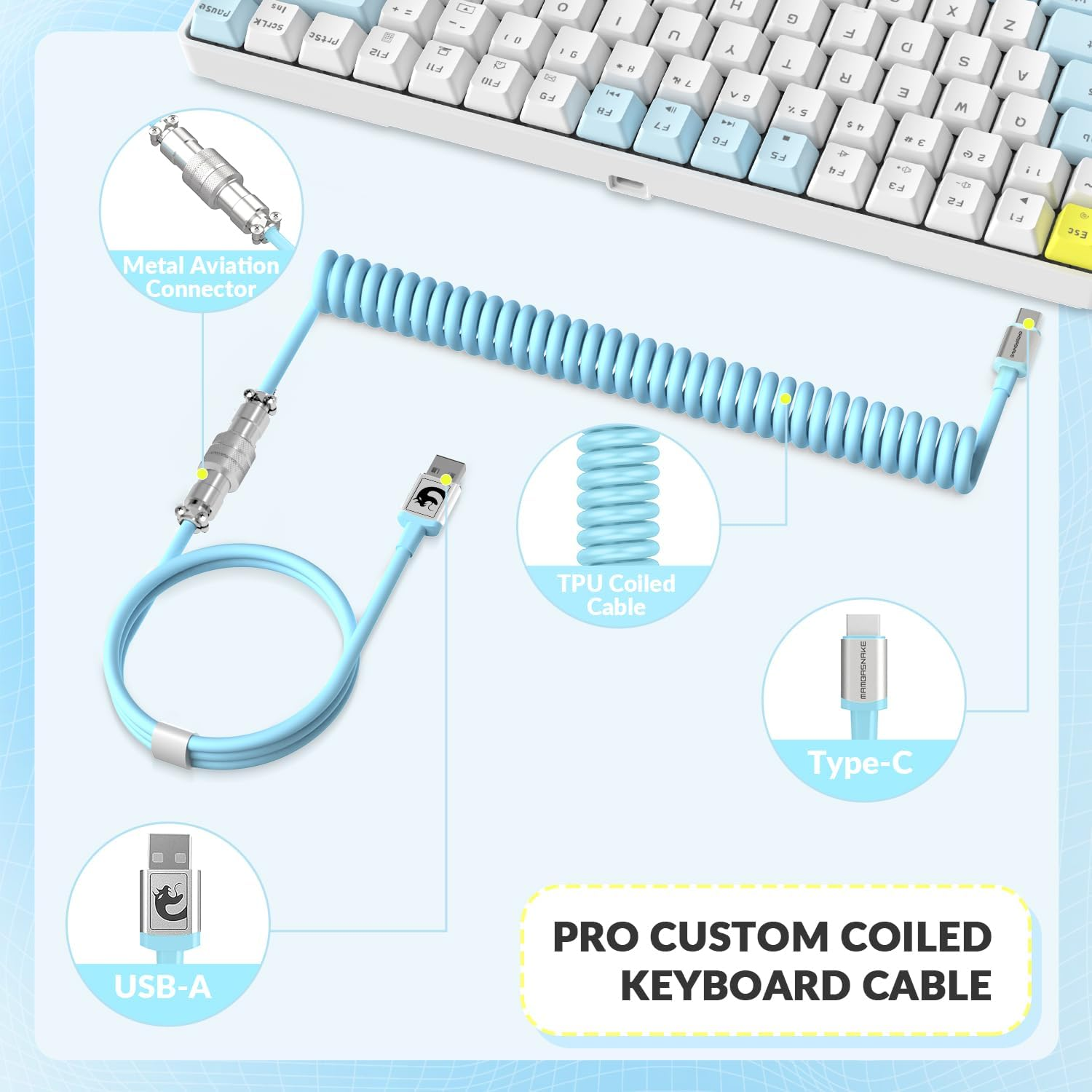 YINDIAO K84 75% Mechanical Gaming Keyboard,84 Keys TKL Layout Compact Keyboard,Hot Swappable,18 LED Backlit,Anti-Ghosting,With Pro Coiled USB-C Cable,Ergonomic,Portable,For Pc,Mac (Lemon,Red Switch) image number 6