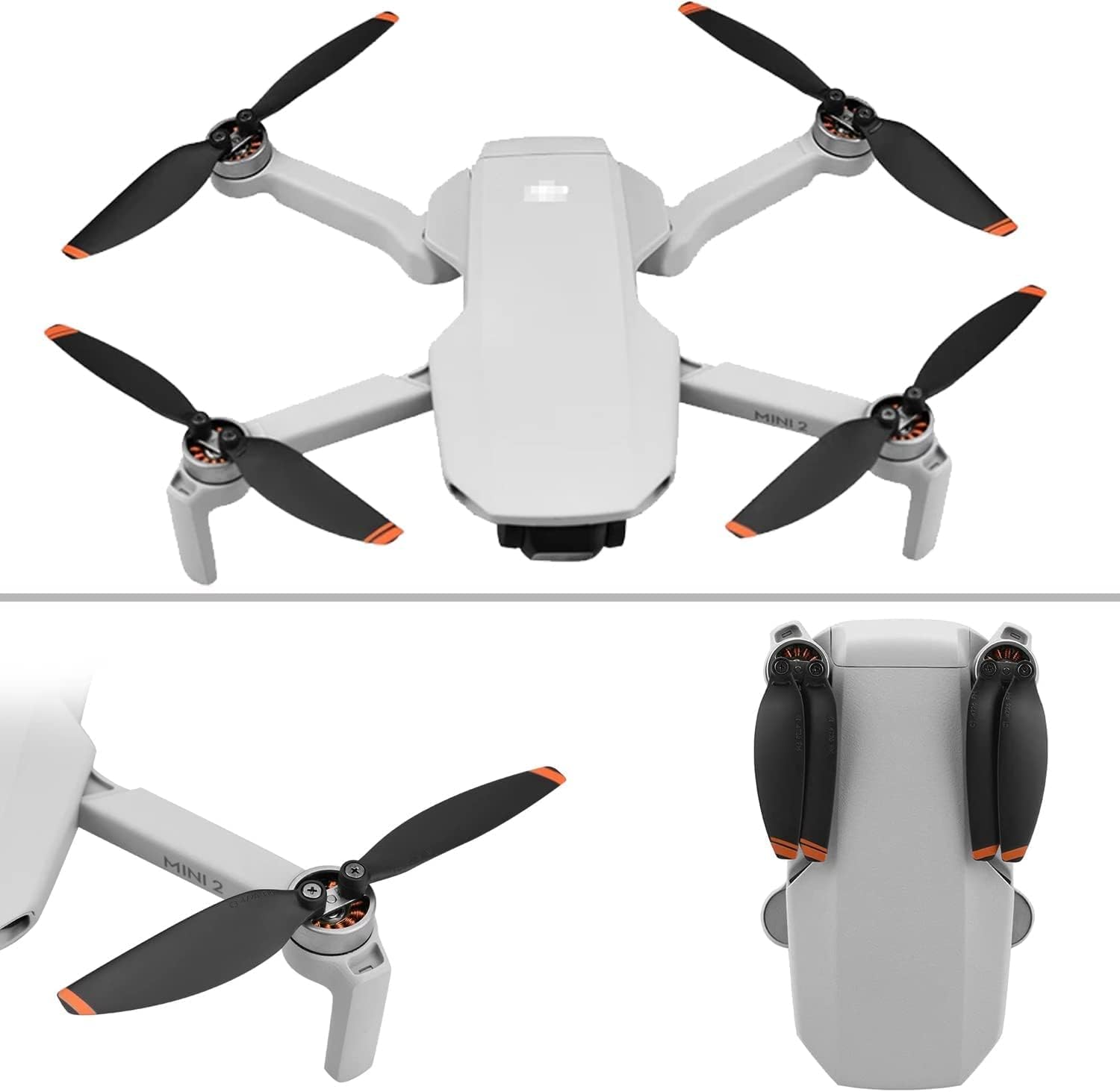 24 PCS Mavic Mini 2 Propellers Replacement Blades, Mavic Mini 2 Propellers Compatible with DJI Mini 2/Mini Se Drone Replacement Low-Noise and Quick-Release Blades Props Accessories (Orange Tip) image number 2