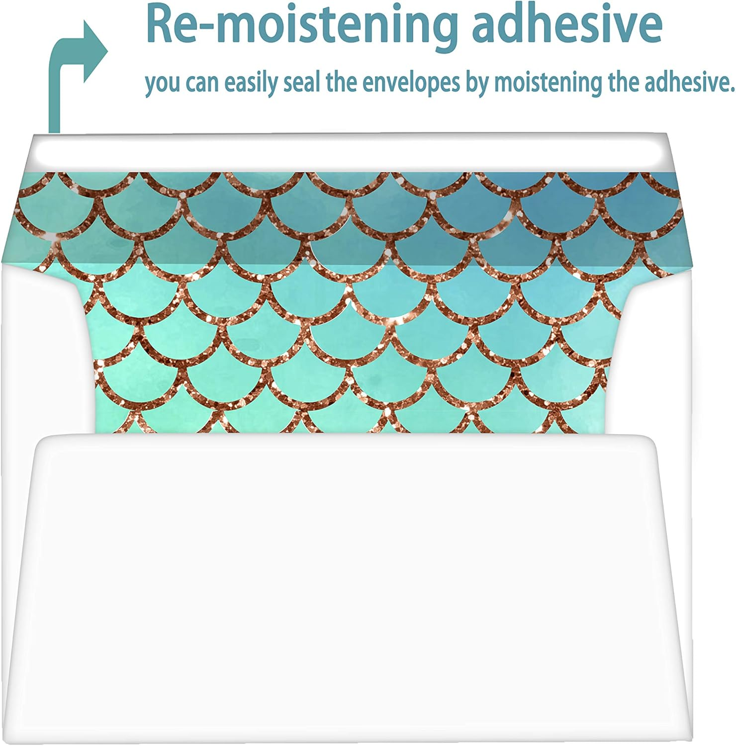 Mermaid Invitations with Envelopes,Magical Glitter Mermaid Party Invitations,20 Fill in Mermaid Birthday Invitation under the Sea Invitations image number 3