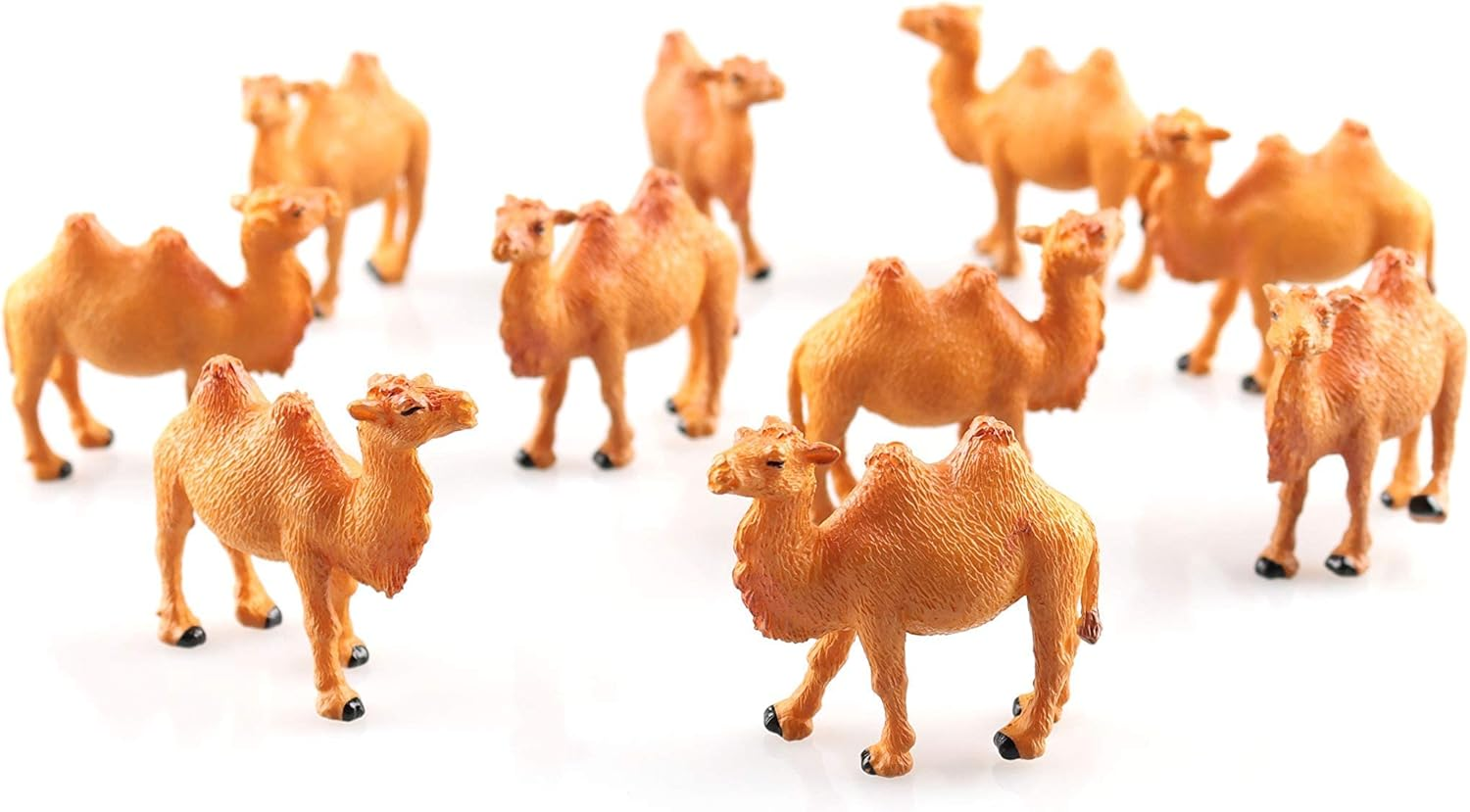 X Hot Popcorn 20 Pcs Miniature Elephant Family Figures - Wild Life Figurines, Educational and Realistic Animals for Home and Office Decoration