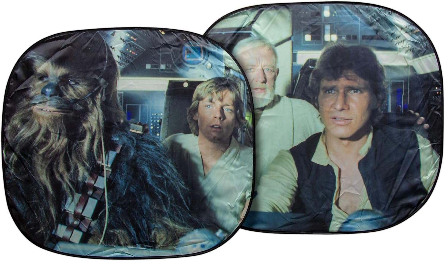 Plasticolor 003747R01 Star Wars Millennium Falcon 2-Piece Magic Car Truck SUV Spring Side Window Sunshade (Pack of 1) image number 4