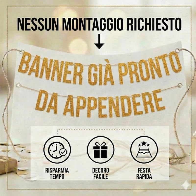 Buck'S Night Gold Glitter Banner- Goodbye Life Hello Wife - Bachelor Party - Stag Party Decorations, Ideas, Supplies, Gifts, Jokes and Favors image number 5