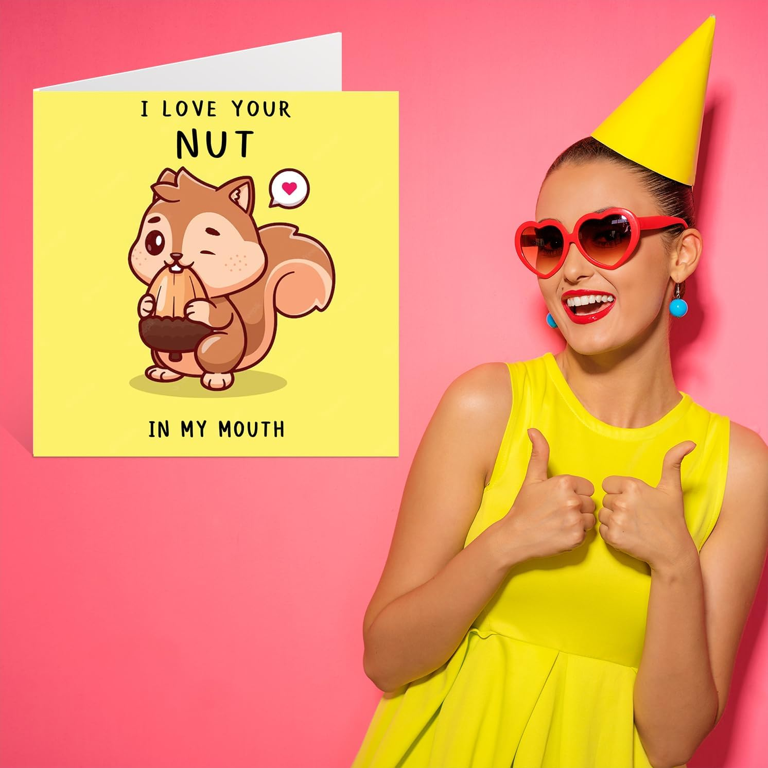 Rude Anniversary Valentines Birthday Card for Husband Boyfriend Partner - Your Nut - Funny Anniversary Birthday Valentines Card for Men Him, 145Mm image number 1