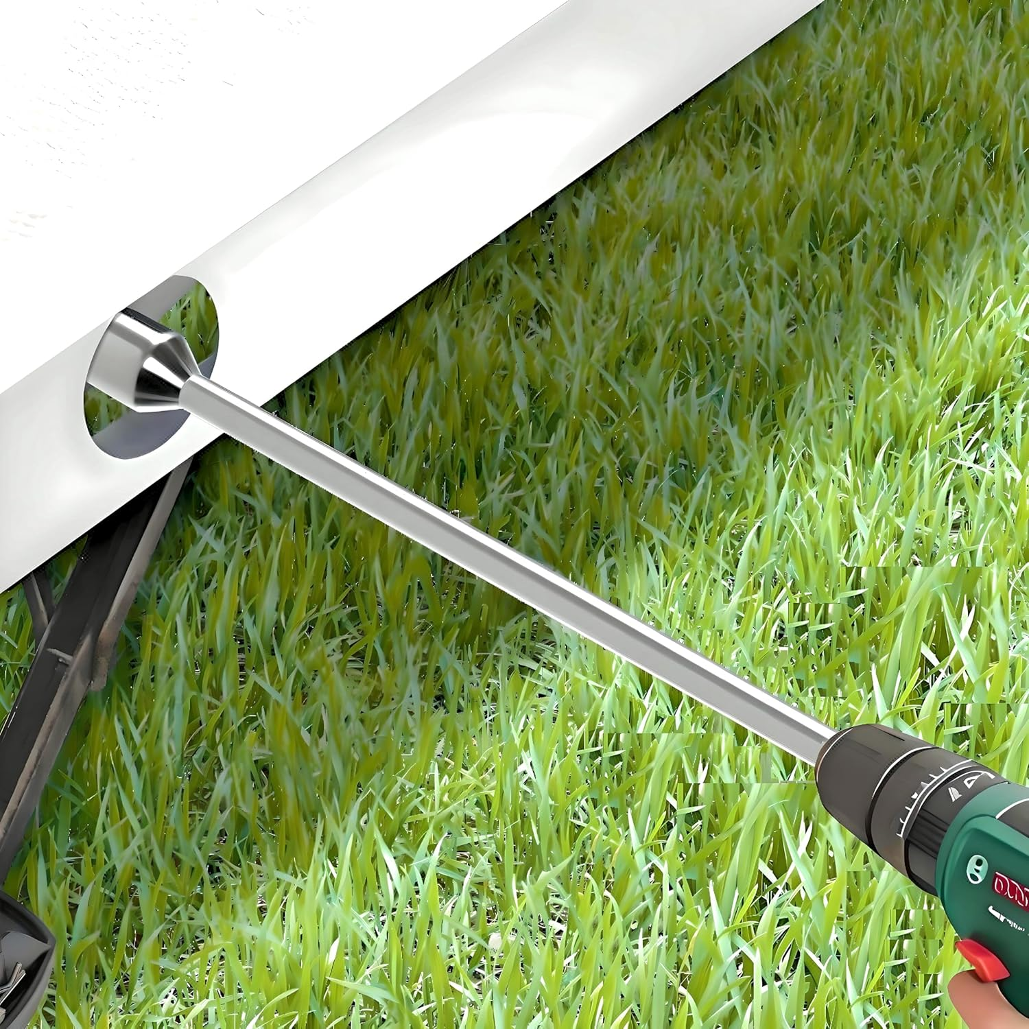 30Cm Caravan Corner Steady Jack Leg Winder Drill Adaptor Attachment, 19Mm Caravan Stand Jack Extension Socket Adapter, 19Mm Socket, 30Cm Hexagonal Shaft, for Caravans and Mobile Homes