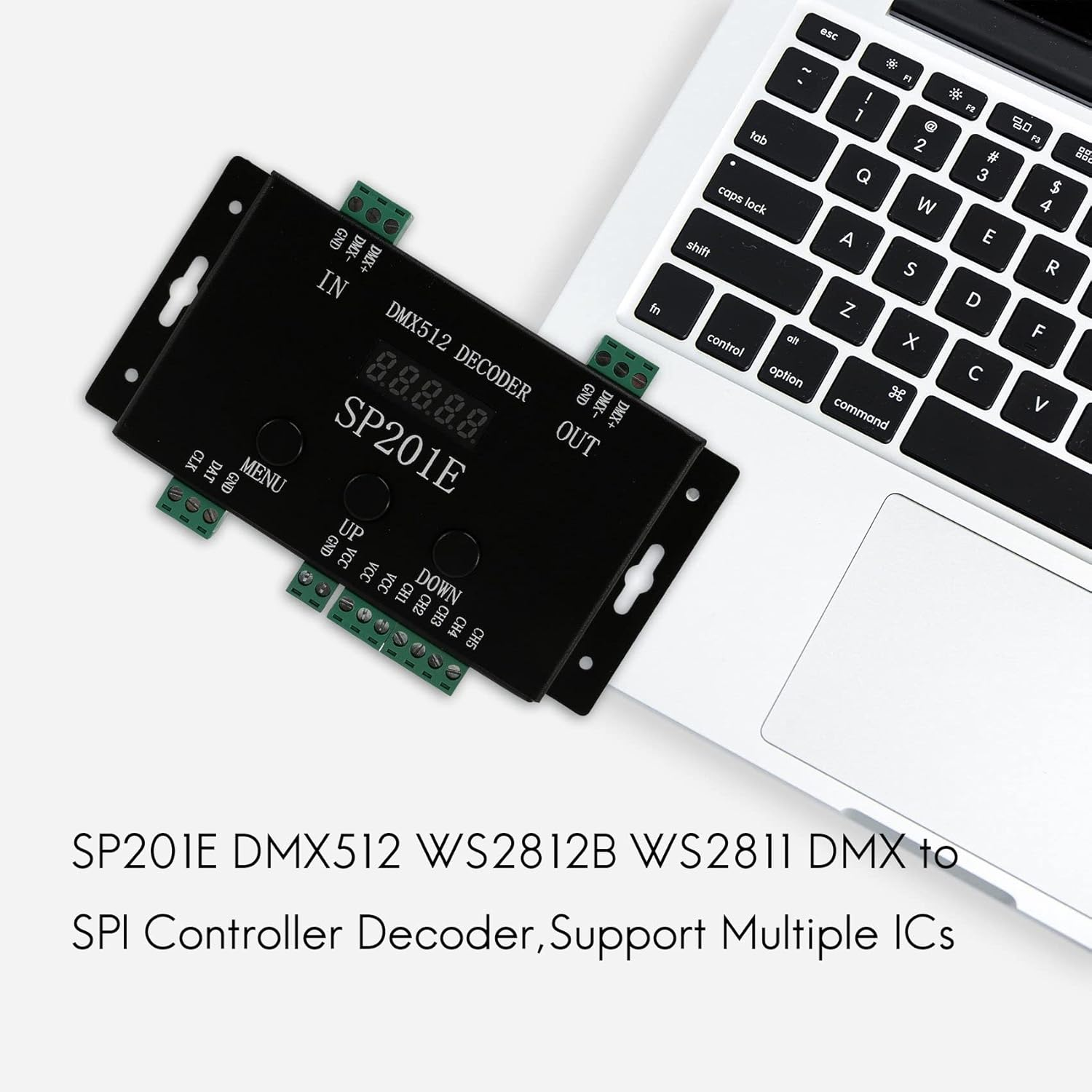 SP201E DMX512 WS2812B WS2811 DMX to SPI Controller Decoder,Support Multiple Ics image number 5
