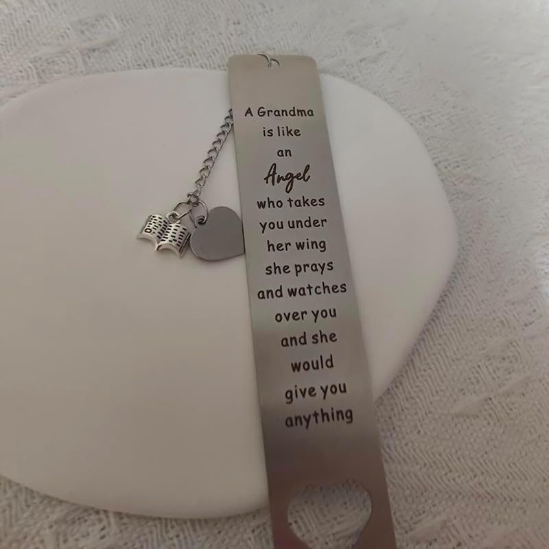 Christmas Birthday Gifts for Grandma Bookmark from Granddaughter Grandson a Grandma Is like an Angel Bookmarks for Grandma Grandmother Mothers Day Gift for Granny Grandmama image number 5