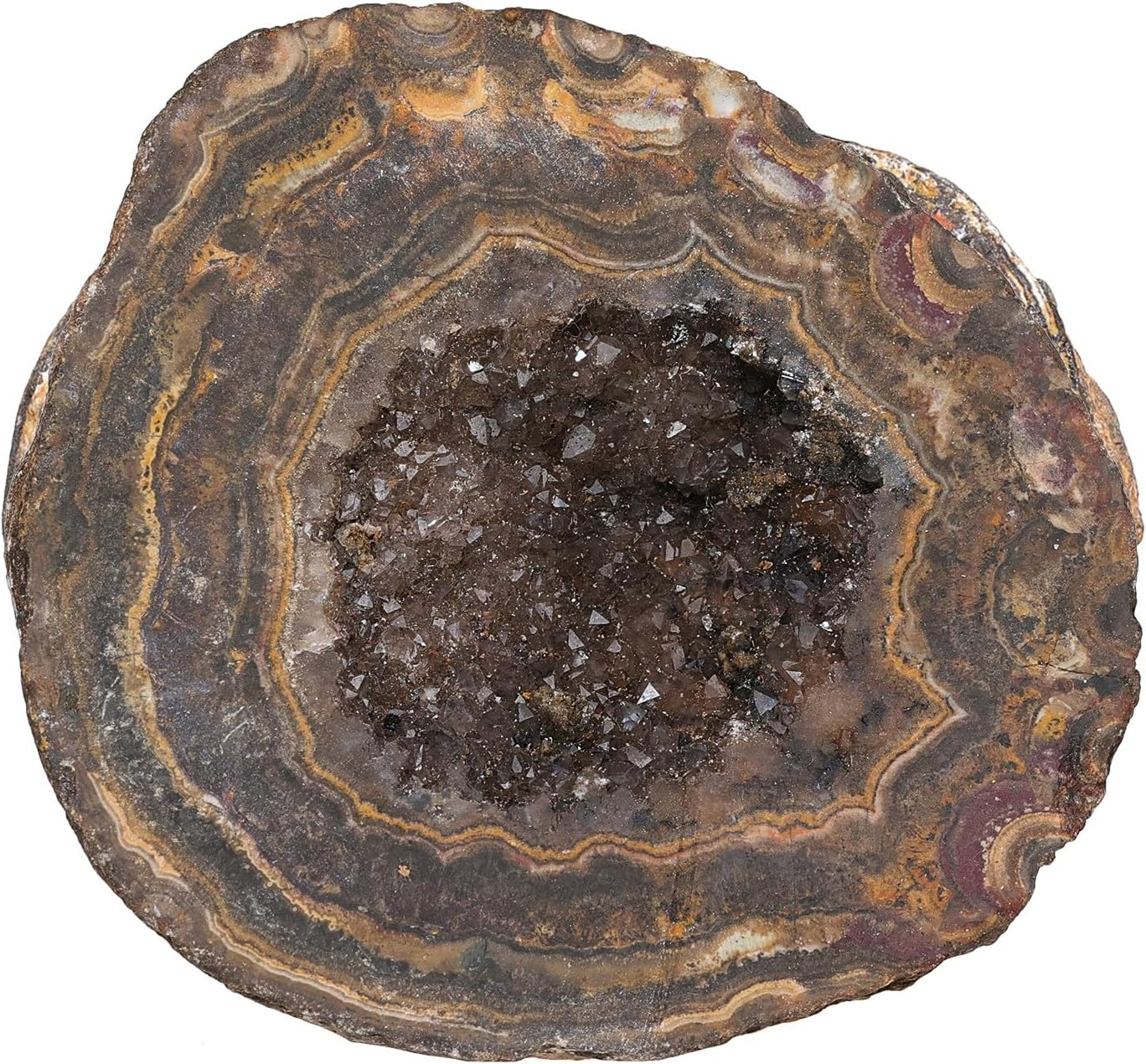 Nupuyai Agate Geode Stone Crystal Cluster Druse Raw Stone Mineral Stone Healing Stone Feng Shui Natural Stone Agate Decoration for Home Garden Large image number 2