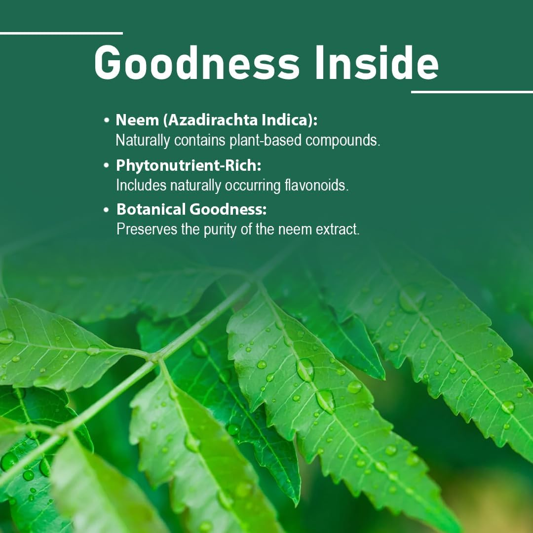 Neem Tablets by Mi Nature| 90 Tablets, 1000 Mg| 45 Days Supply| Clear Skin| Acne Free | Vegan | image number 2