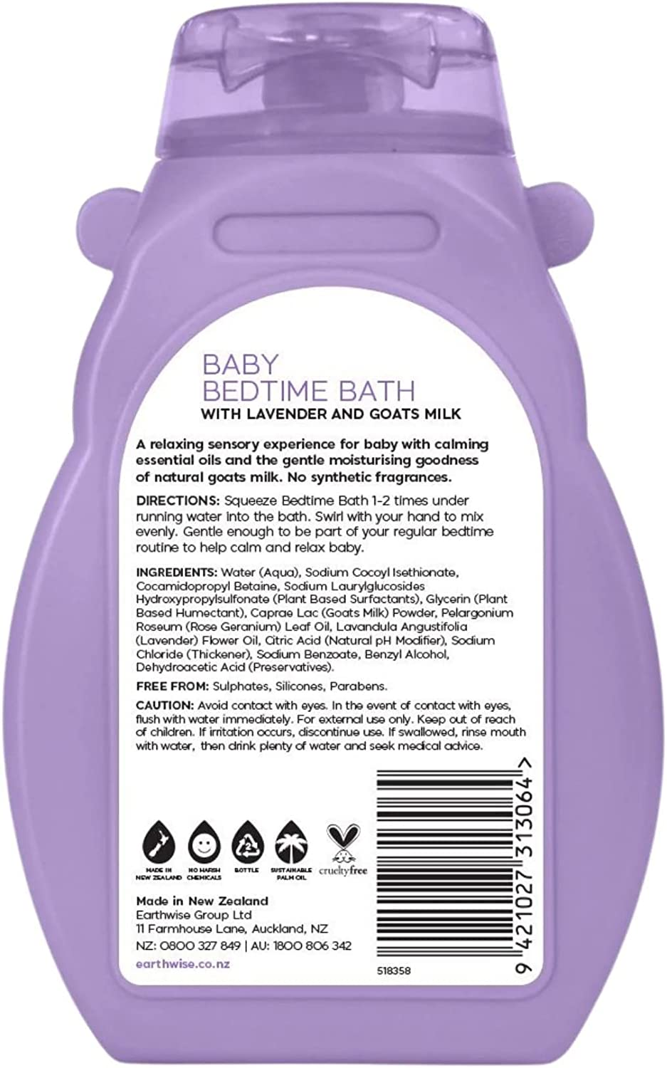Naturely Nourish Hippo Baby Bedtime Bath 275Ml