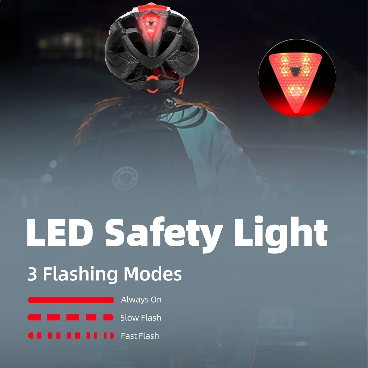 Bike Helmet,Shinmax CPSC/CPC Certificated Bicycle Helmet with Detachable Magnetic Goggles&Led Back Light&Portable Backpack Cycling Helmet Adjustable Mountain Bike Helmet for Adult Men Women SM-T69 image number 1