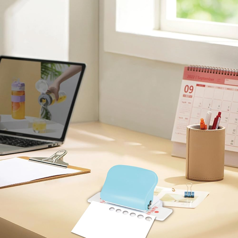 Manual Binding Machine, Paper Puncher 6 Holes Cinch Punching Machines Handheld Comb Binder Machine Book Maker for A4 A5 B5 Notebook Scrapbook Diary Planner Office School Supplies image number 6