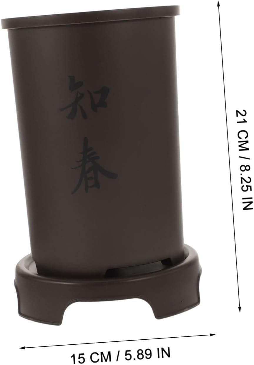 Yardenfun Decorative Plant Pots for Orchids Resin Flower Pots Drainage Tray Indoor Outdoor Planters image number 6