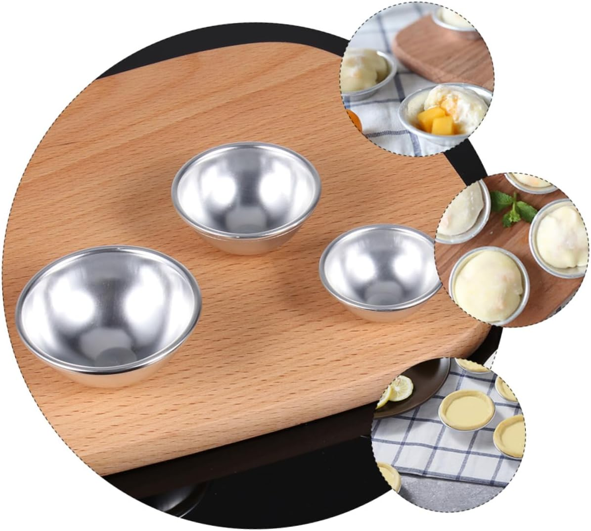 KALLORY 24Pcs Semicircle Bath Bomb Molds Boys and Girls Bath Bombs for Women Shower Salt Balls image number 3