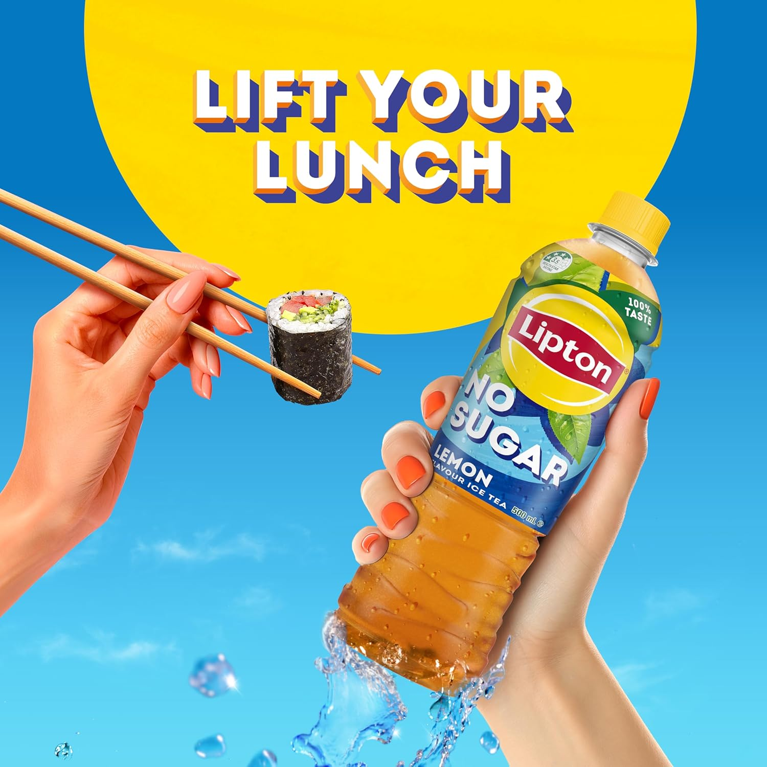 Lipton Ice Tea Lemon No Sugar 500ML X 12 Pack image number 3